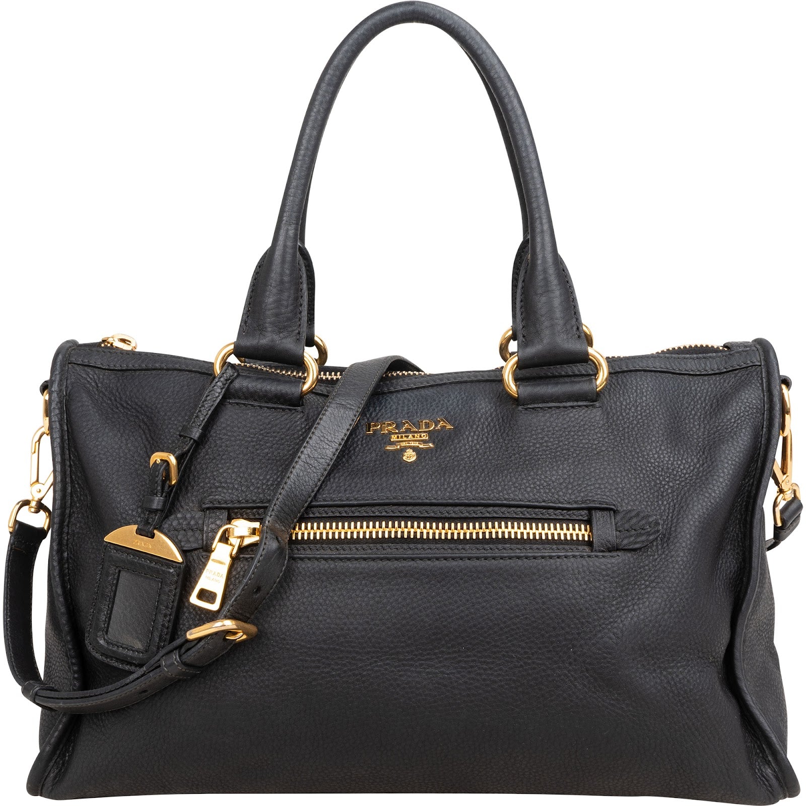 Prada Vitello Daino Leather Tote Handbag