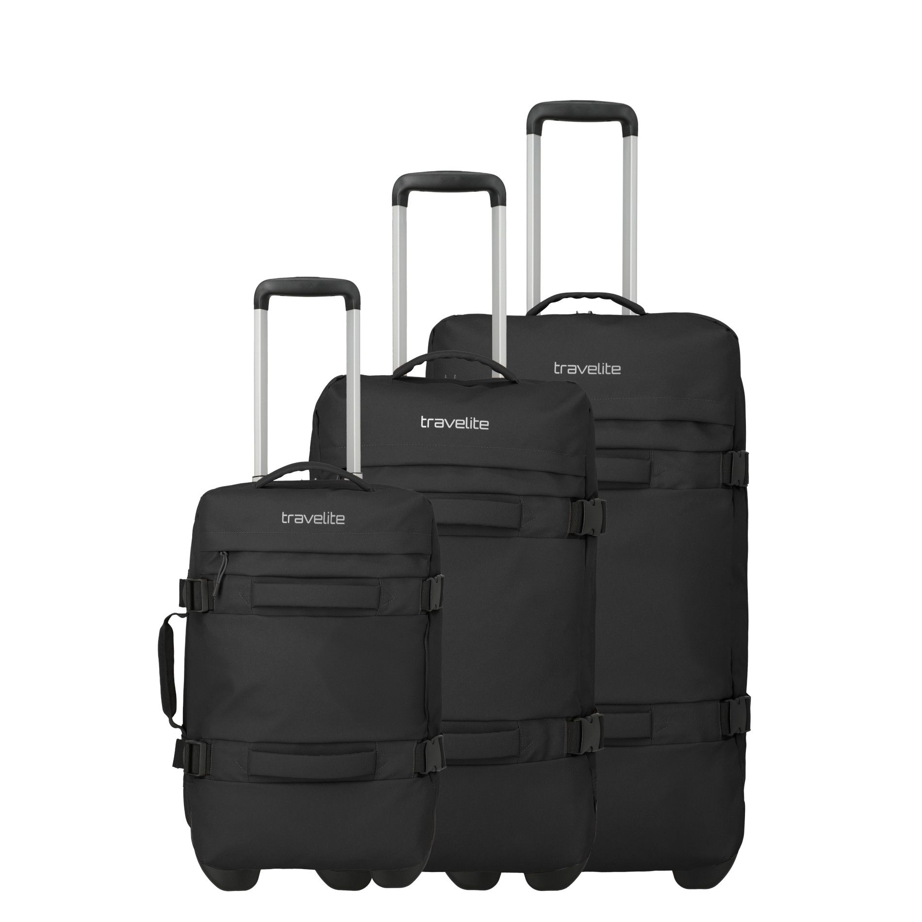 BOLONIA Wheeled Duffle Set L/M/S - Black