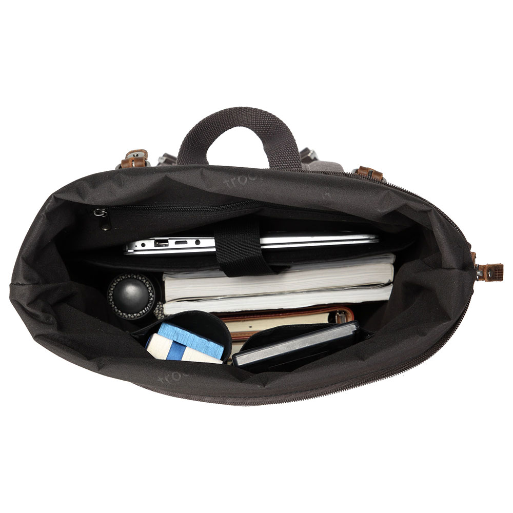 Heritage Canvas Laptop Backpack - Charcoal