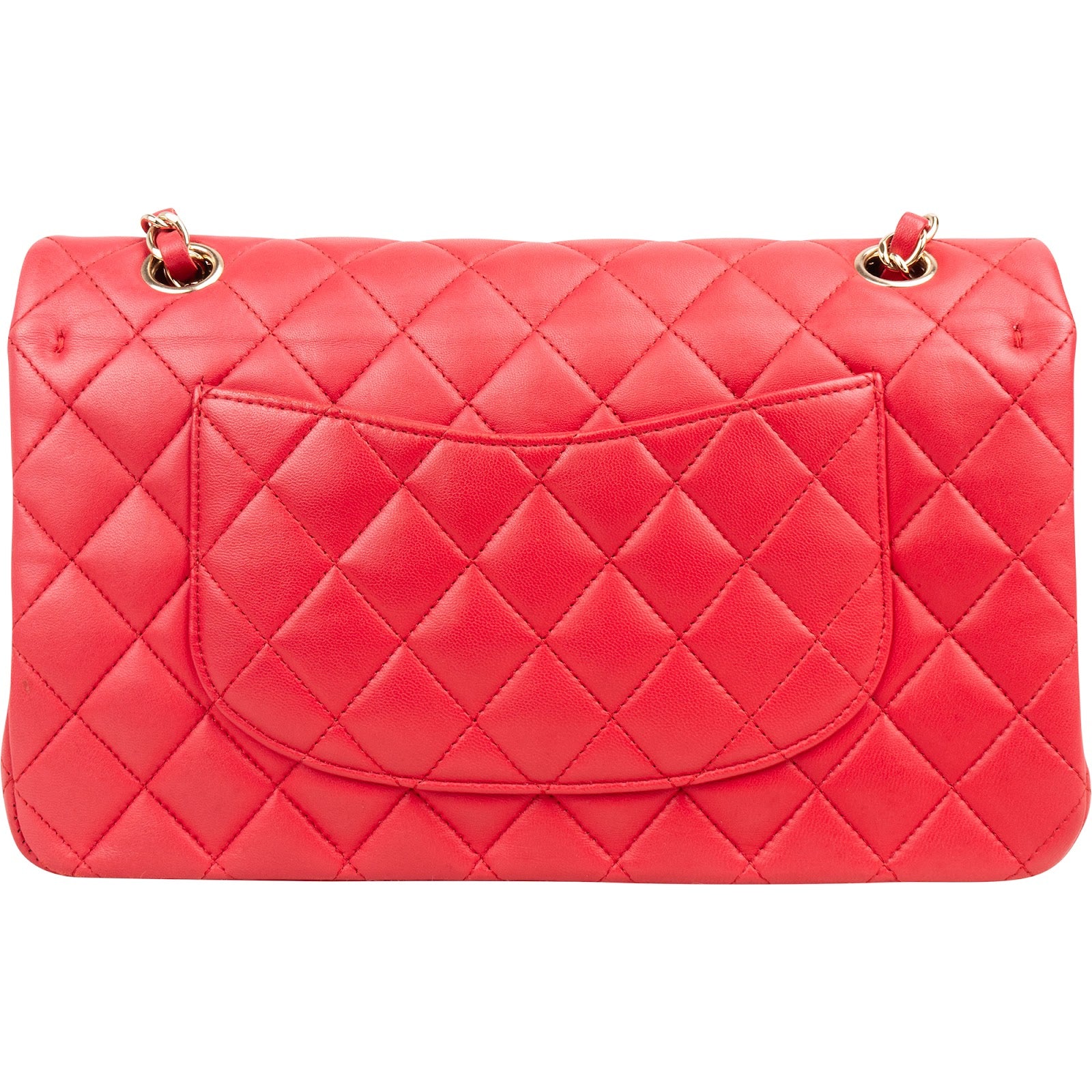 Chanel Quilted Lambskin Medium Double Flap Shoulder Bag Hot Pink