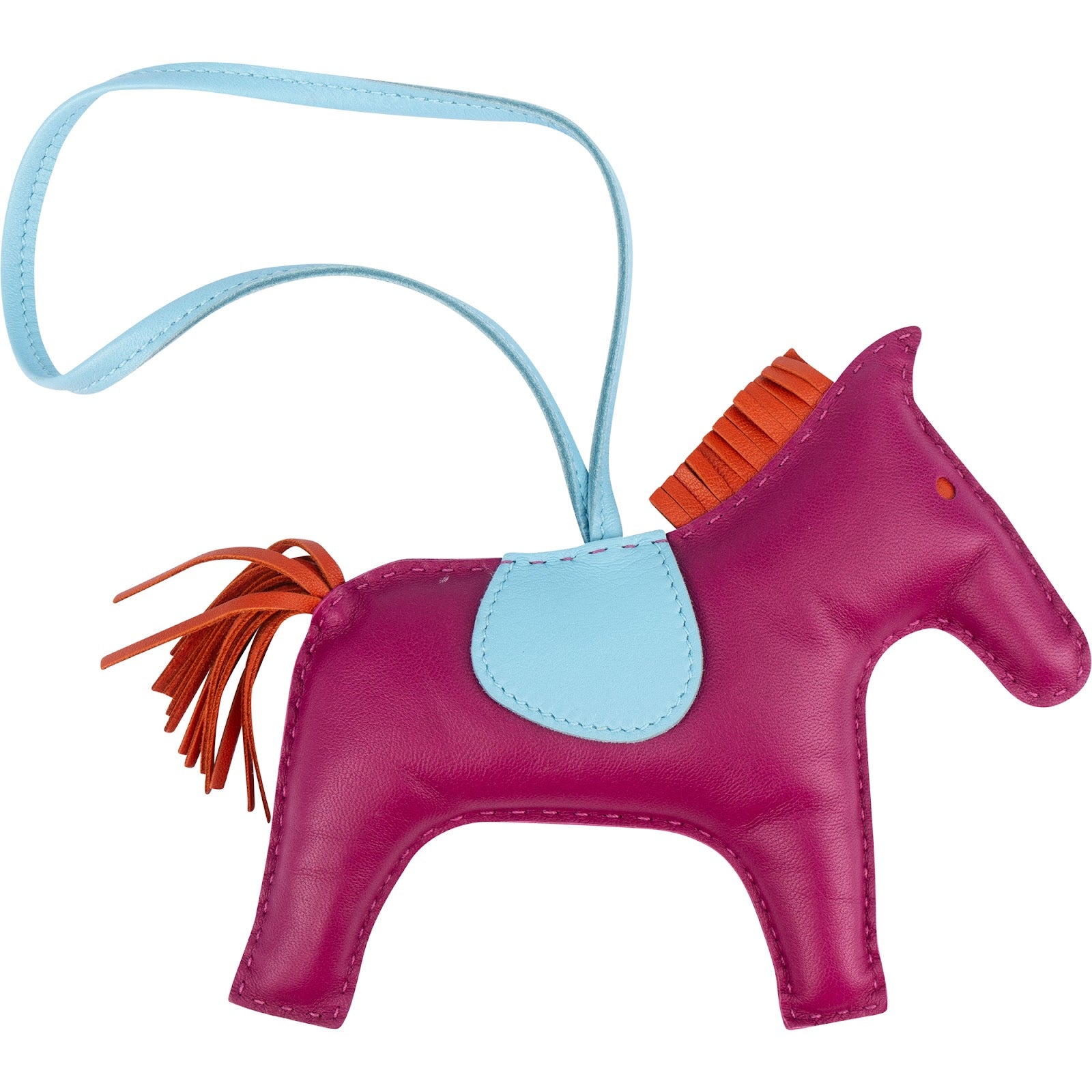 Hermès - Tricolor Leather Rodeo GM Pendant