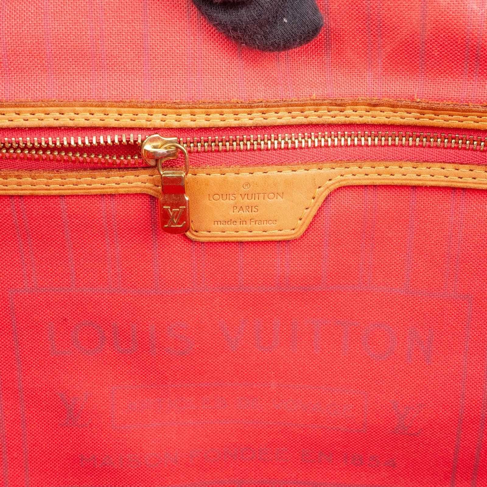 Sac Neverfull MM Shopper Louis Vuitton en toile Monogram V Grenade Fuchsia