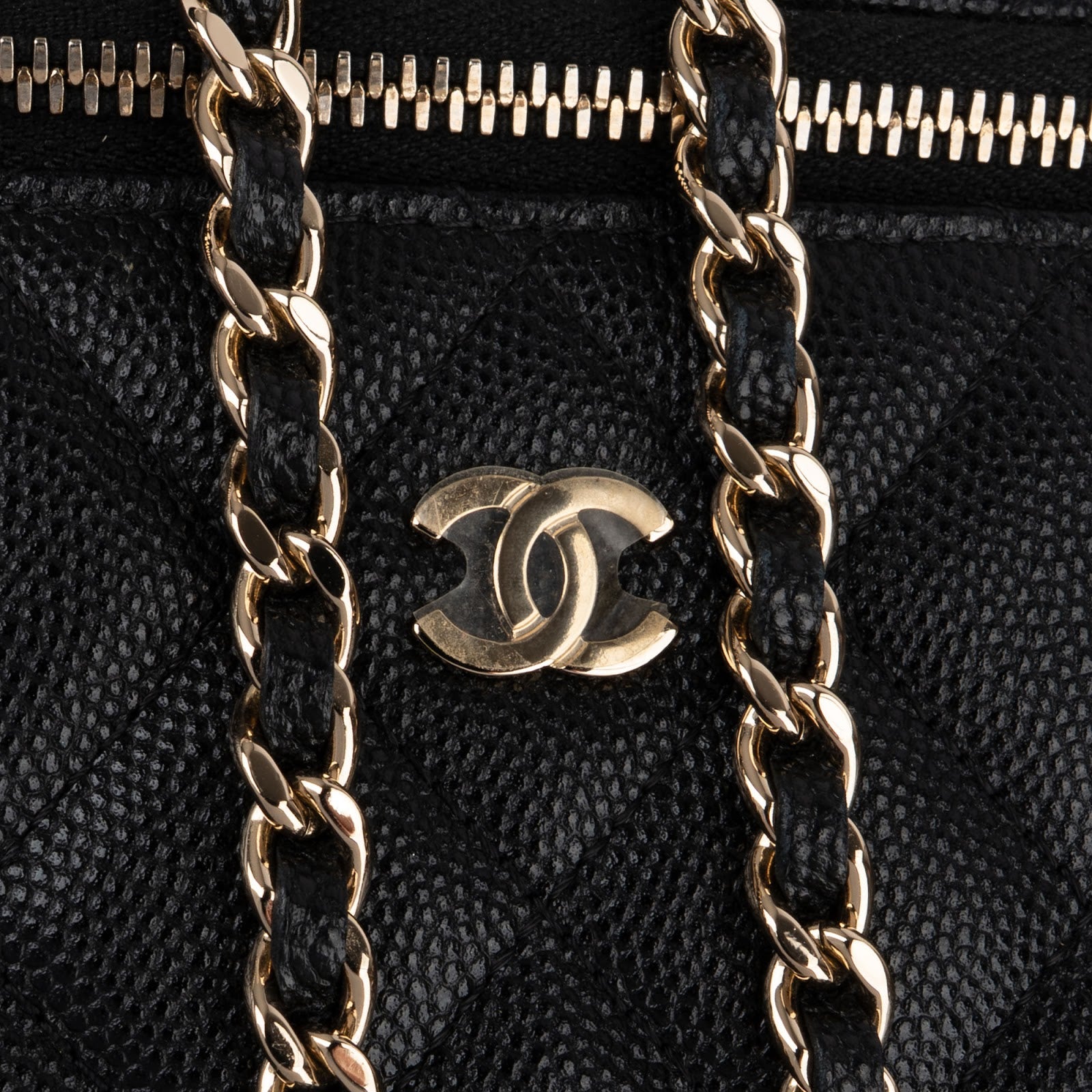 Chanel - Quilted Caviar Leather Vanity Case