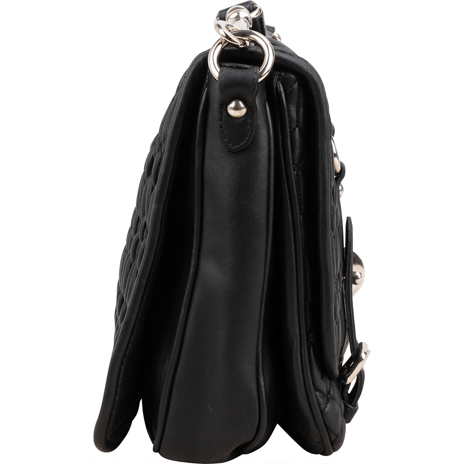 Sac à bandoulière Miu Miu en cuir nappa matelassé avec fermoir « Turnlock »