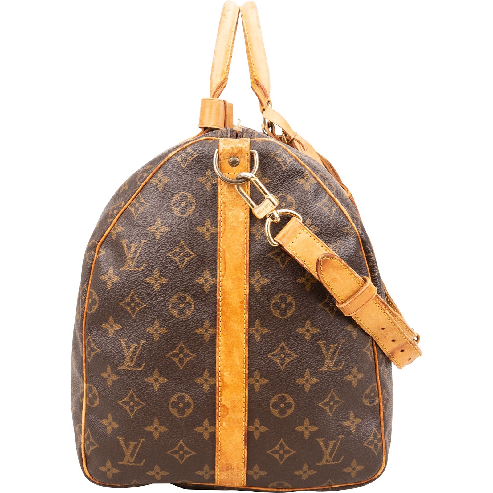 Sac de voyage Louis Vuitton Keepall 55 en toile Monogram avec bandoulière