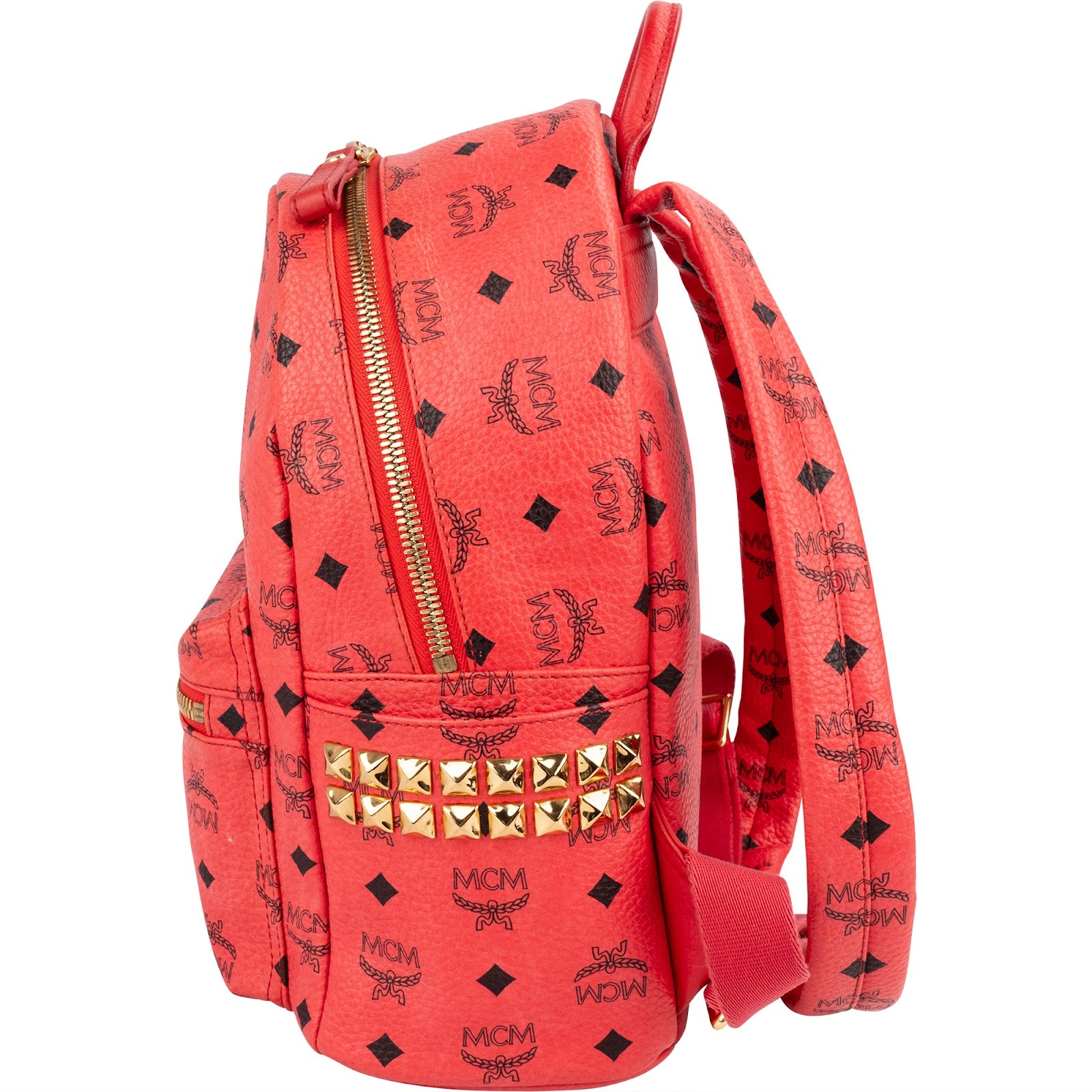 MCM Monogram Visetos Stark Side Studs Mini Backpack