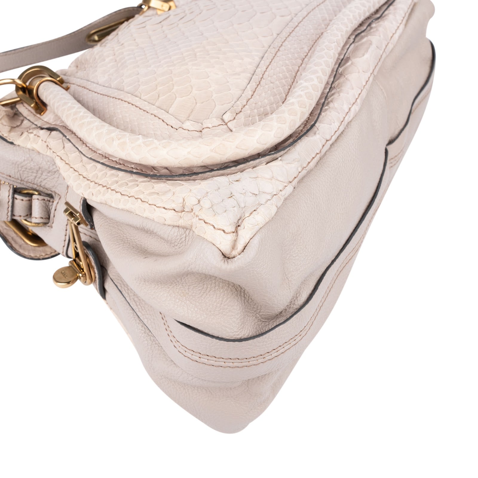 Chloé – Paraty Shoulder Bag aus Pythonleder