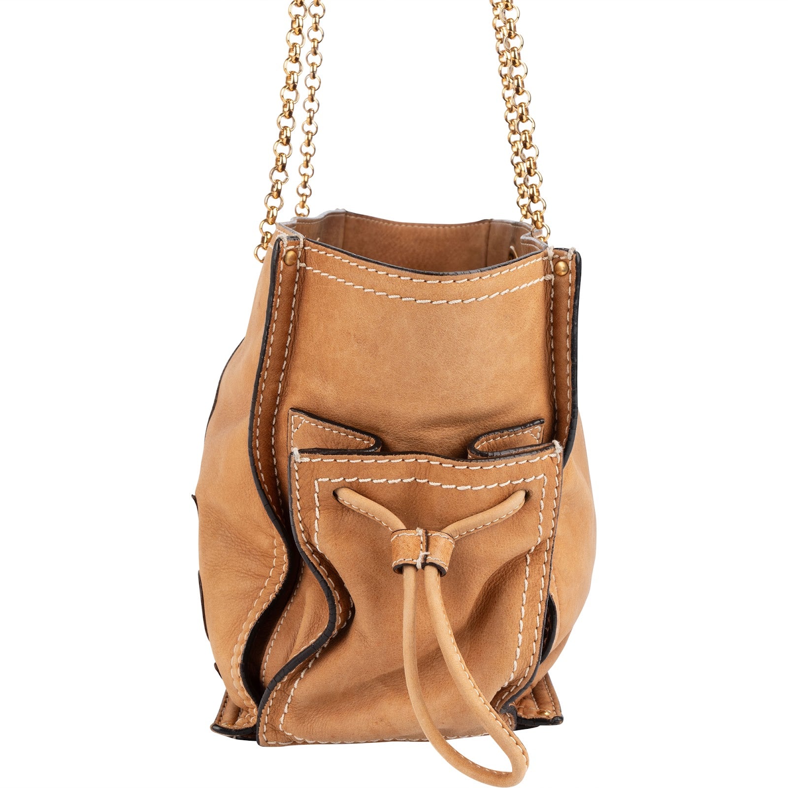 Skórzana torba Loewe Leather Crowns Tote z łańcuszkiem do noszenia na ramię