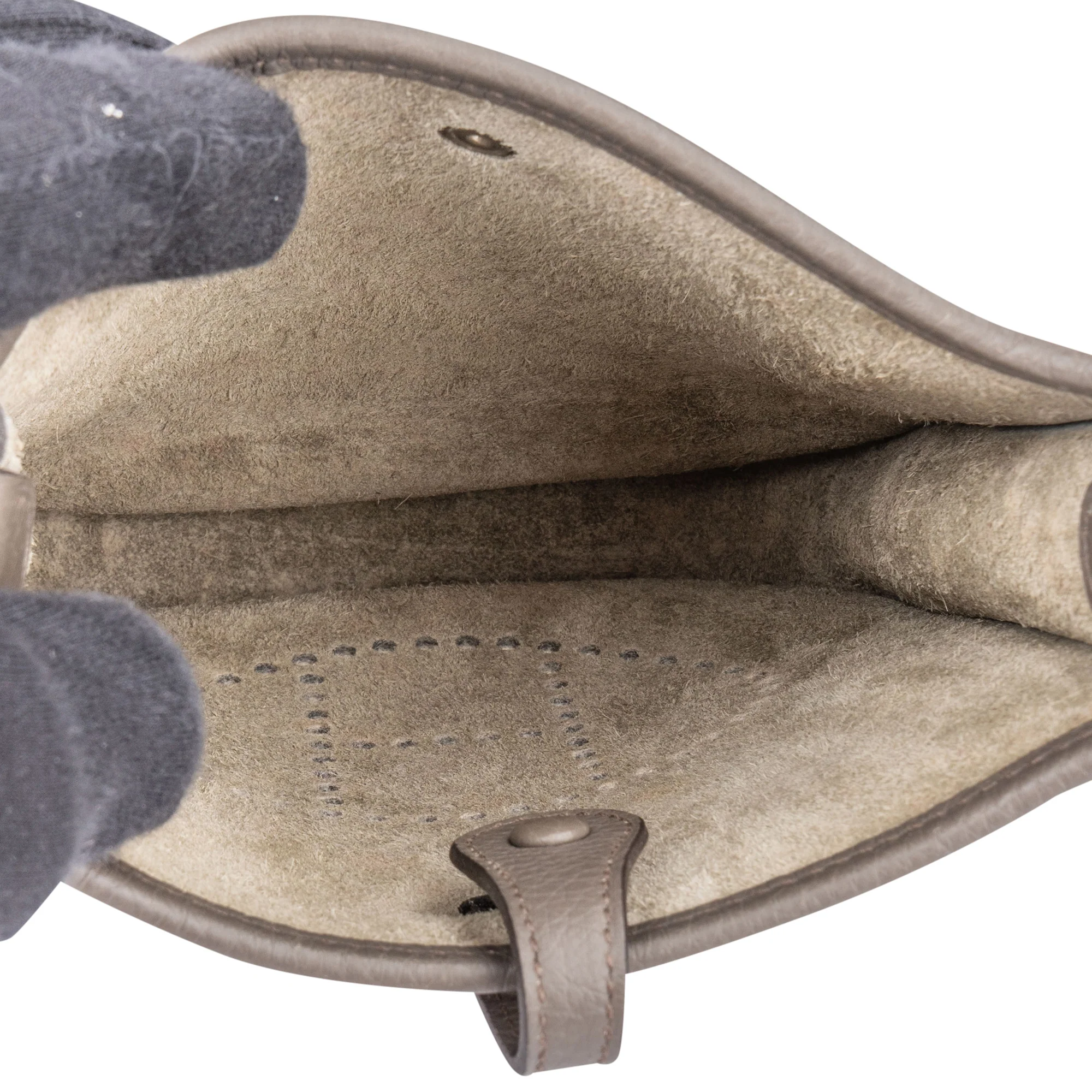 Hermès Etain Palladium Taurillon Clemence Evelyne 16 Crossbody Bag