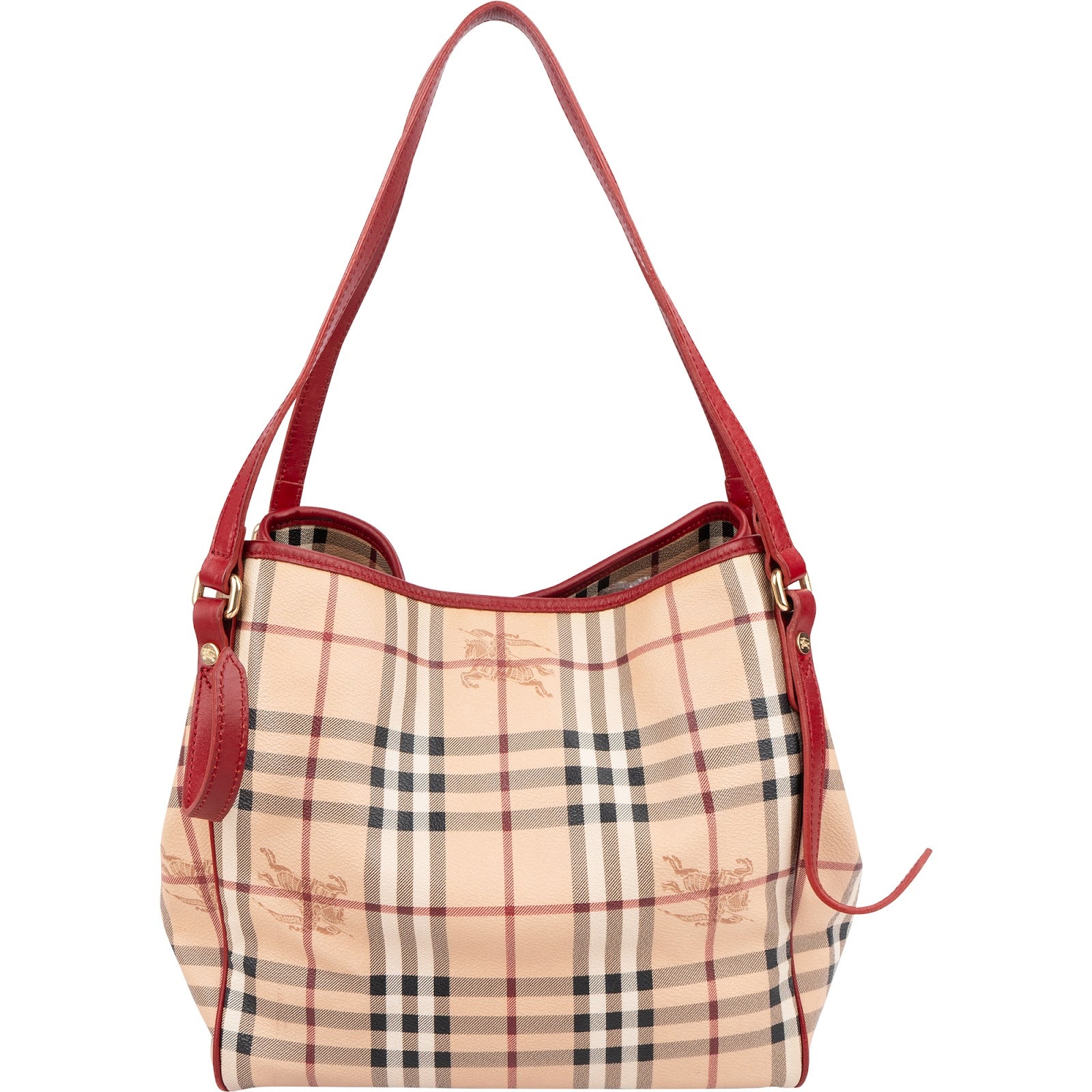 Burberry Nova-Check Monogram Haymarket Hobo Shoulder Bag