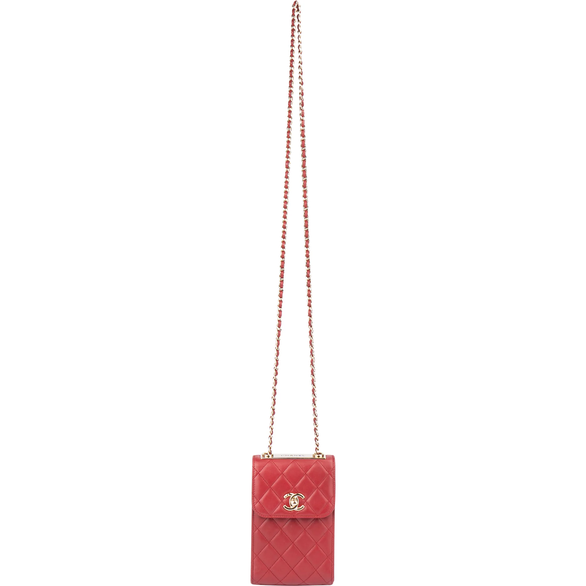 Chanel Quilted Lambskin On Chain Single Flap Crossbody Bag