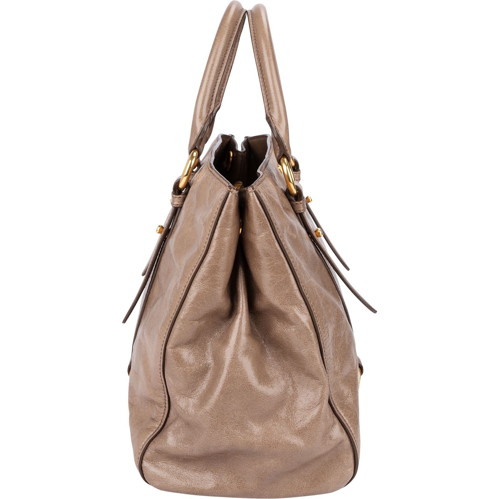 Sac cabas Miu Miu en cuir Vitello Lux