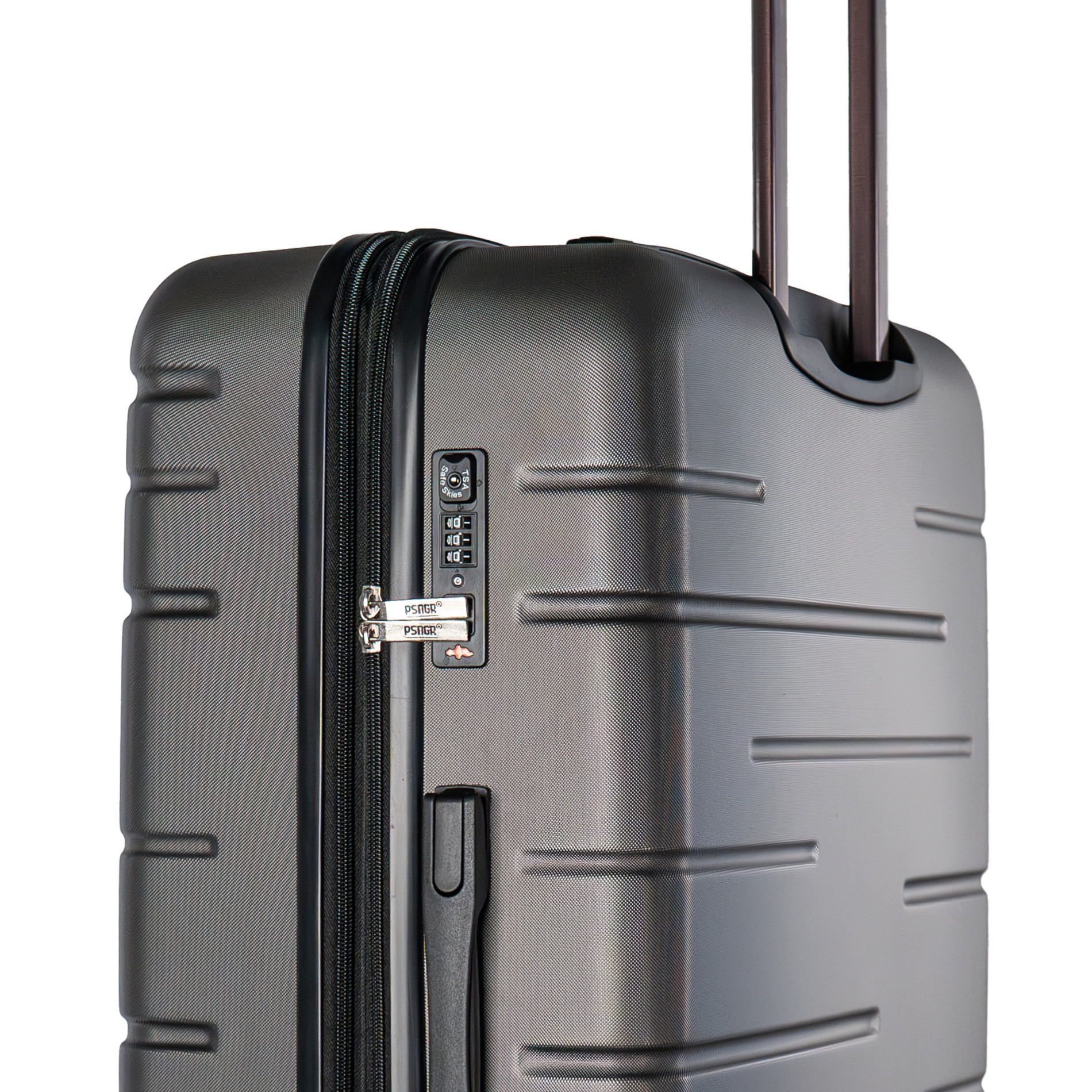 Stripes Kofferset 2-teilig (L,M) Erweiterbar - DK Grey