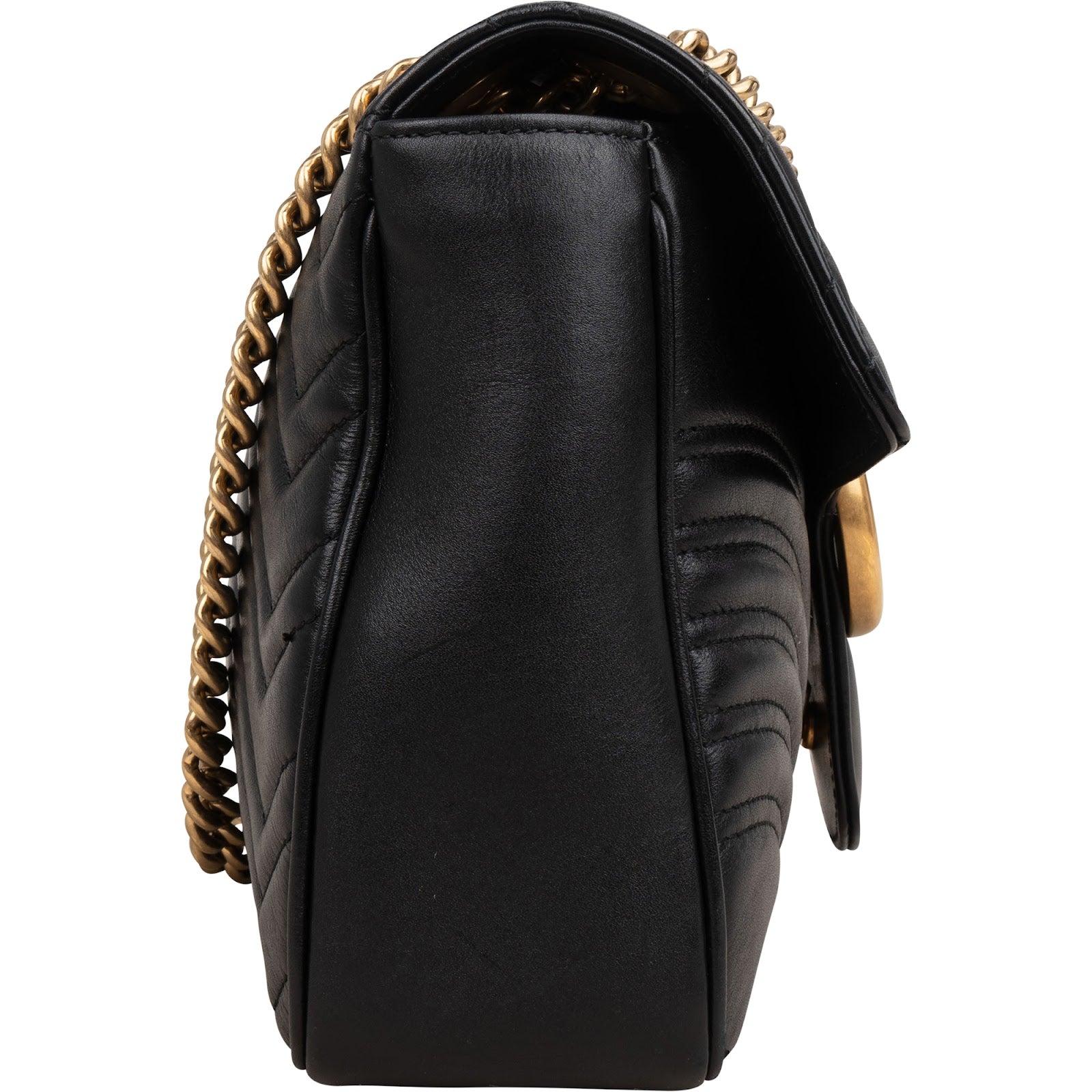 Gucci Matelassé Leather GG Large Marmont Crossbody Bag