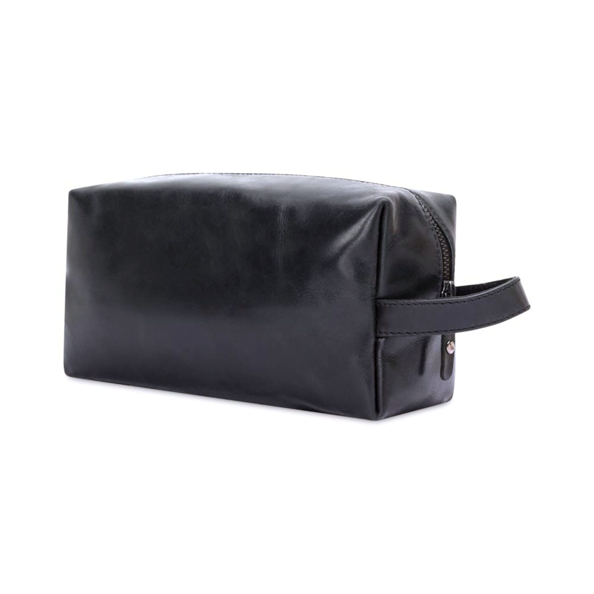 Everest leather wash bag