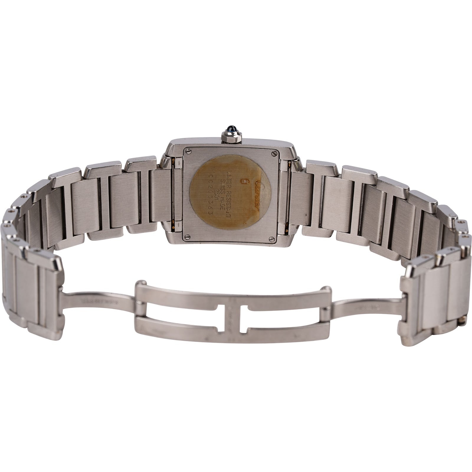 Cartier Silver Tone Tank Française 2301 Damenuhr