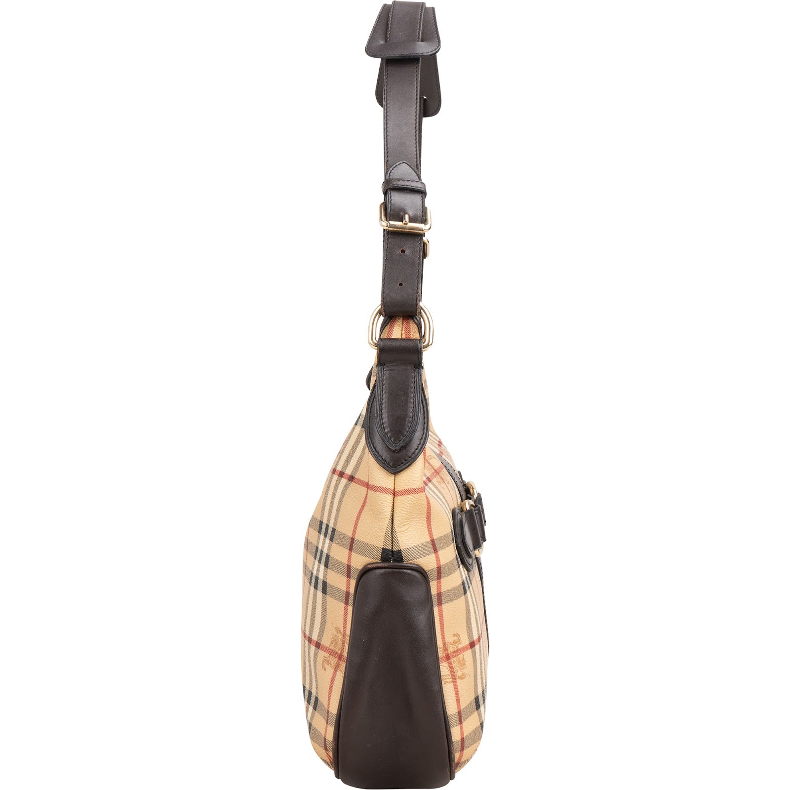 Burberry - Haymarket Check Bridle Hobo Schultertasche