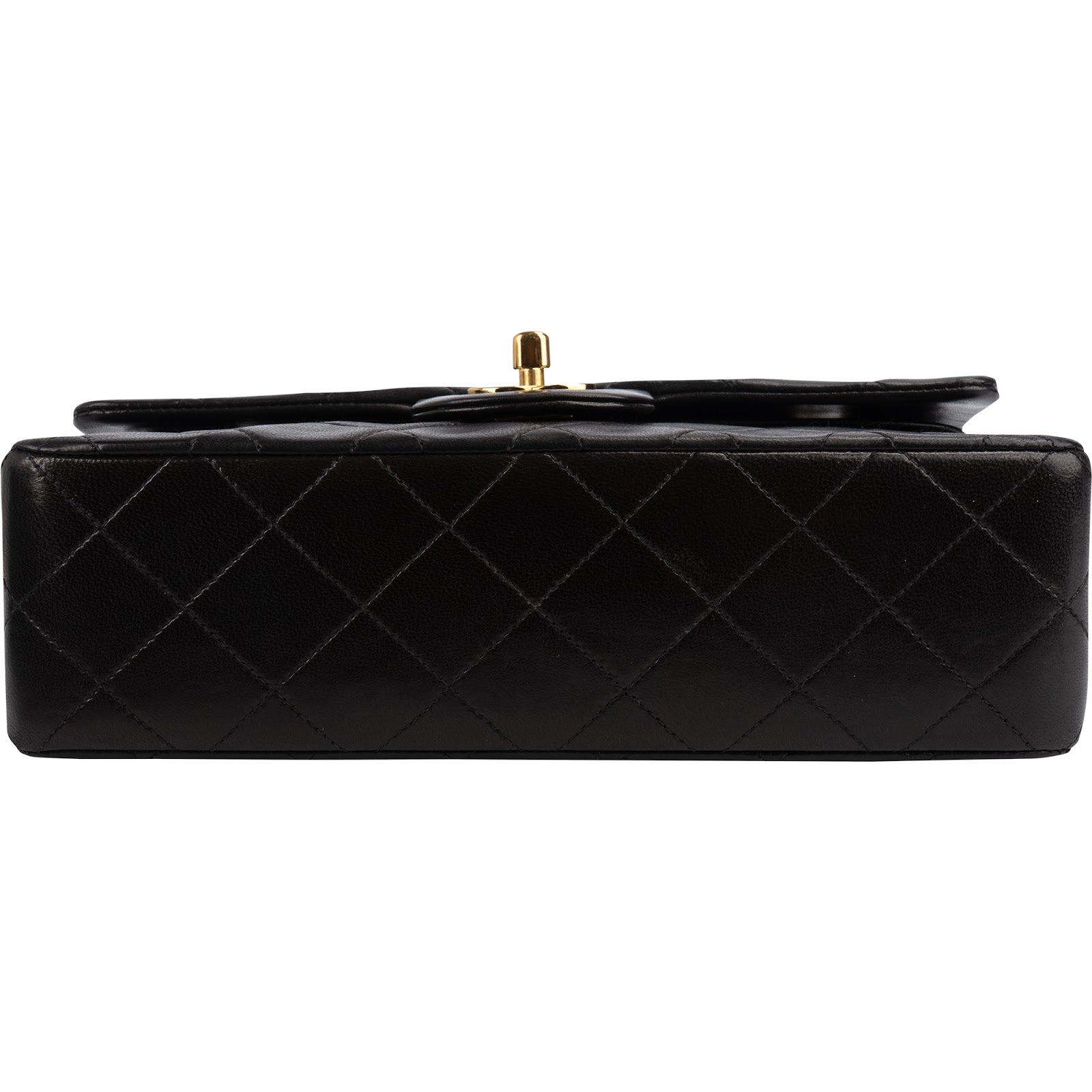 Chanel Quilted Lambskin 24K Gold Small Double Flap Shoulder Bag