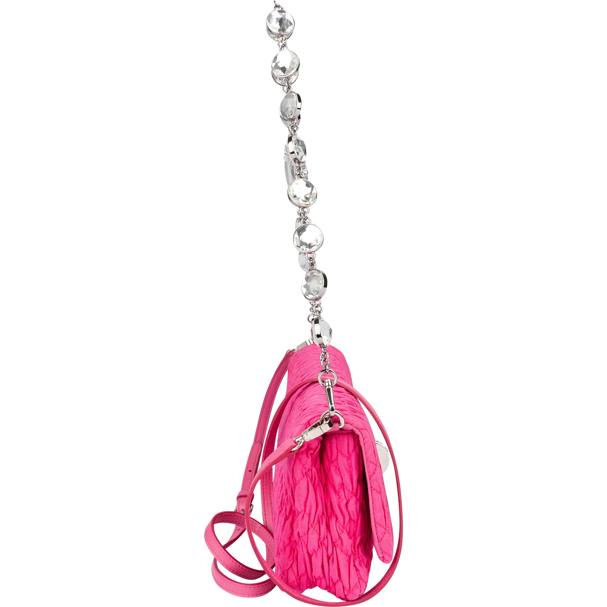 Miu Miu Quilted Crystal Shoulder Bag