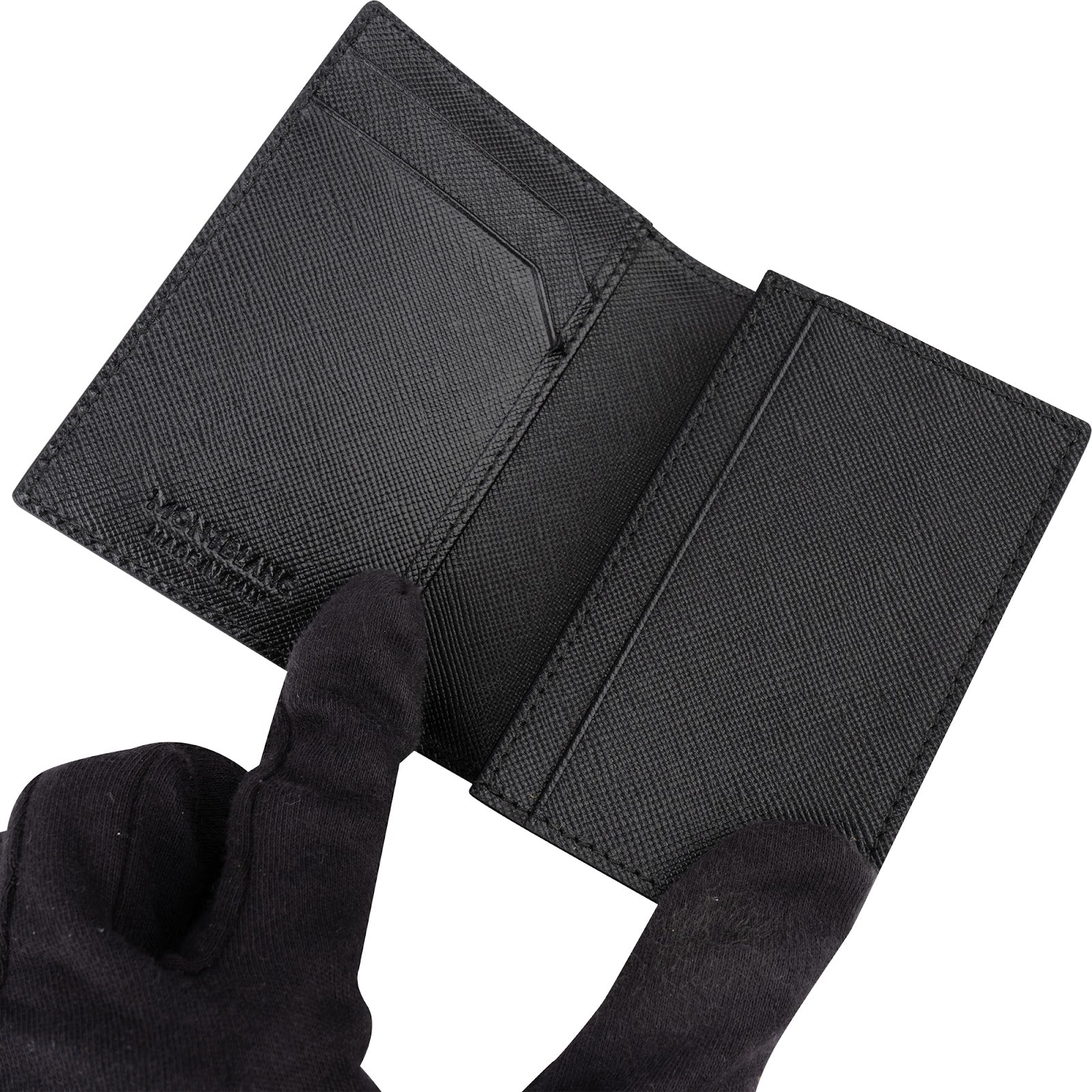 Porte-cartes de visite Montblanc en cuir Saffiano