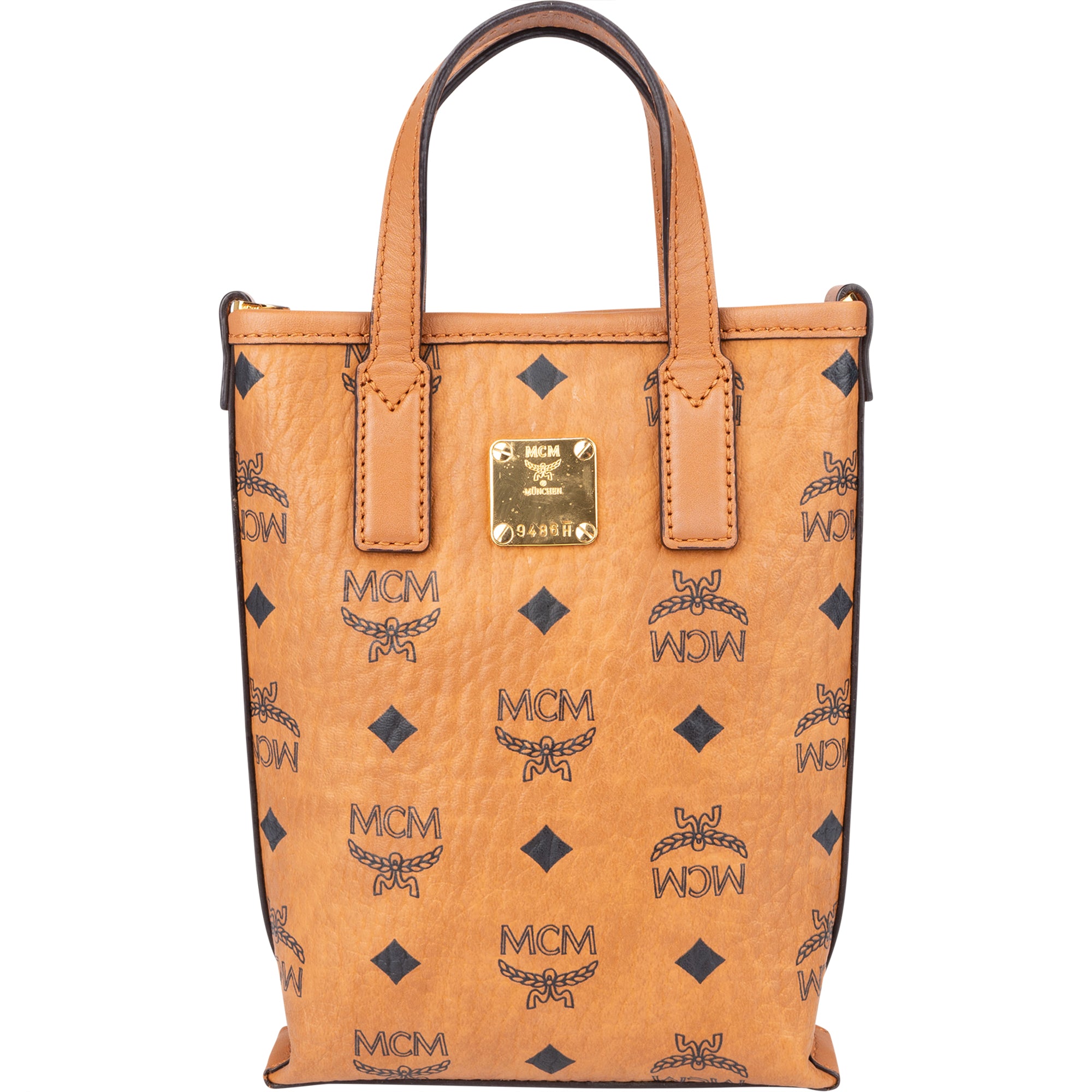 MCM Visetos Monogram Aren Mini Handbag
