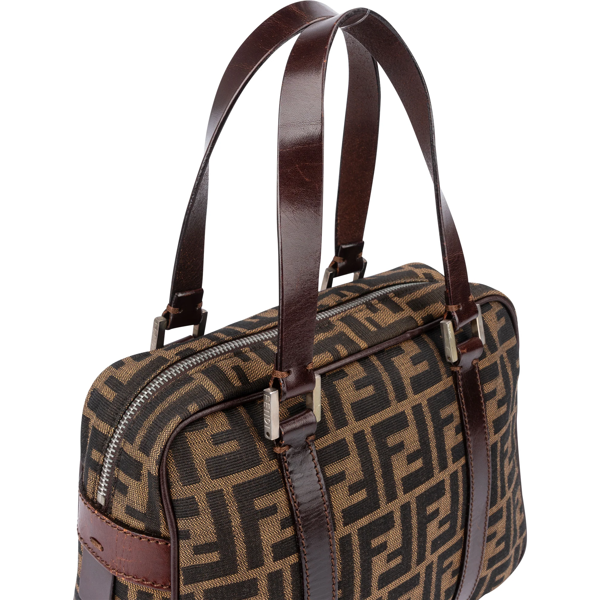 Fendi FF Monogram Boston Handbag