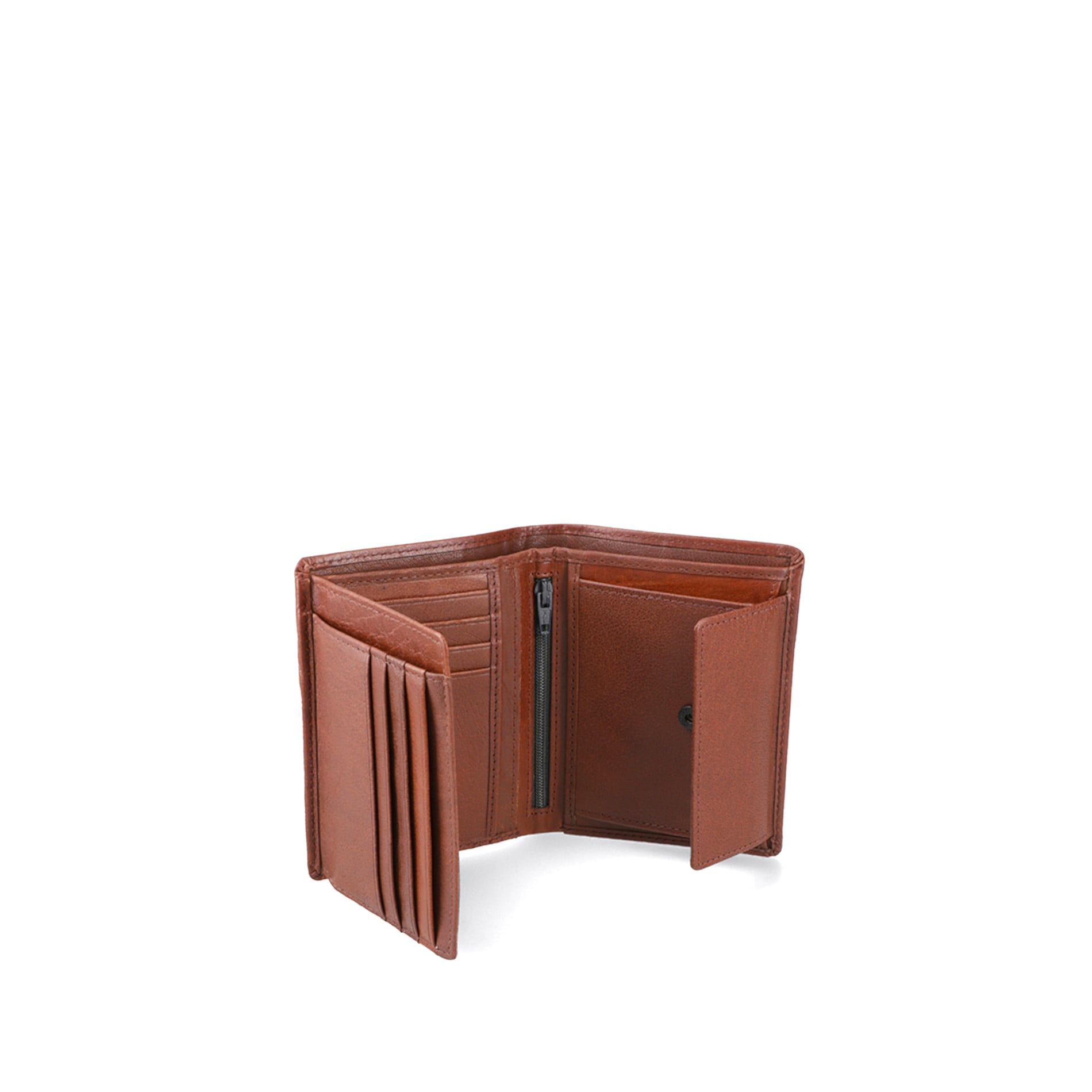 Portfel MALMÖ pionowy - koniak