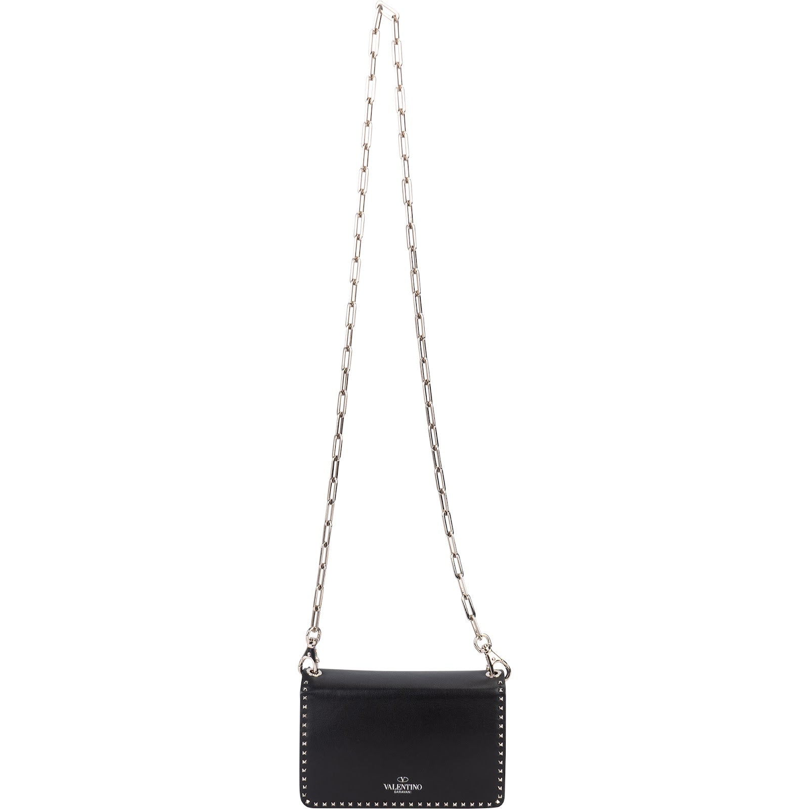 Valentino Garavani Rockstud Multi Pocket Double Flap Turnlock Crossbody Bag