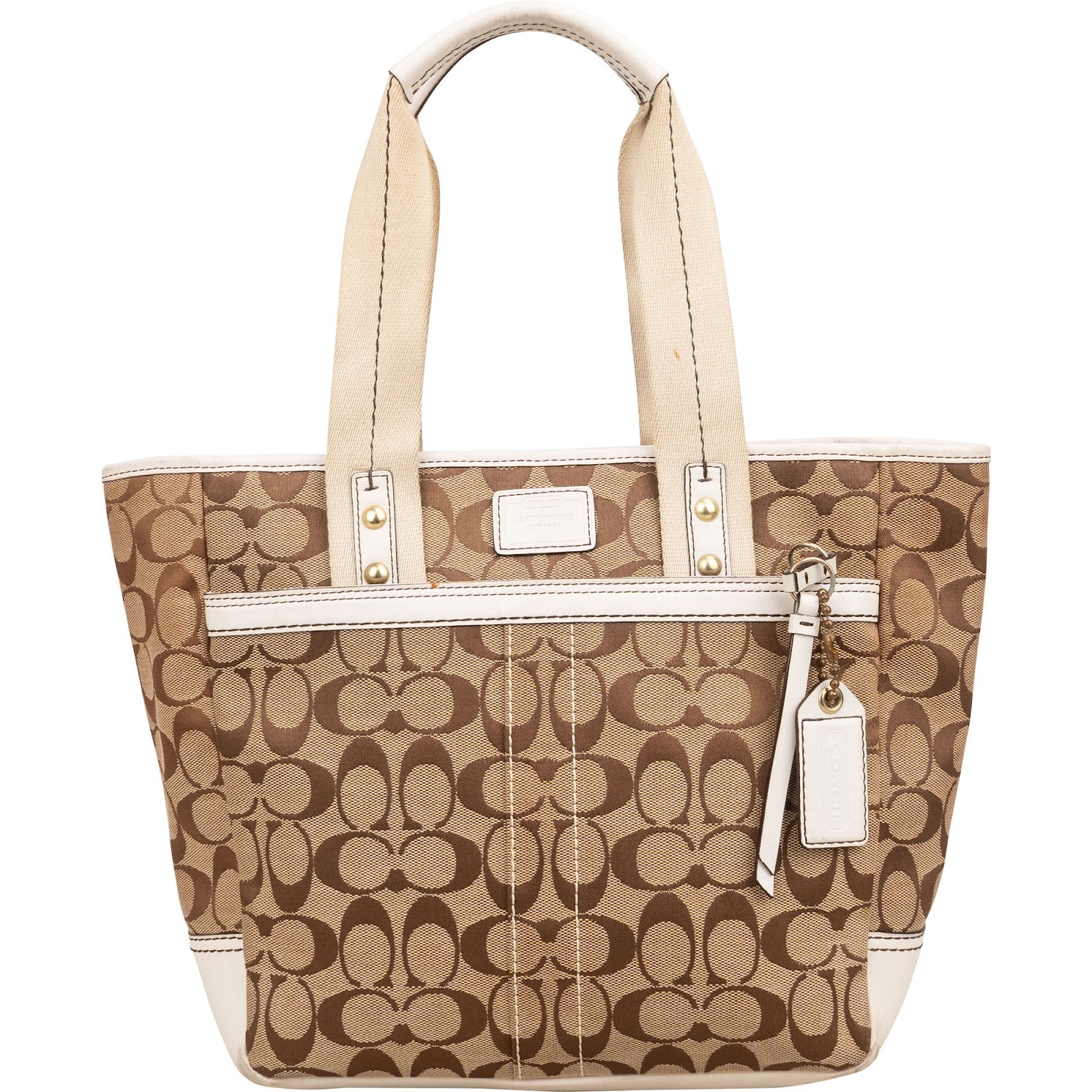 Coach Monogram Signature Tote Shoulder Bag