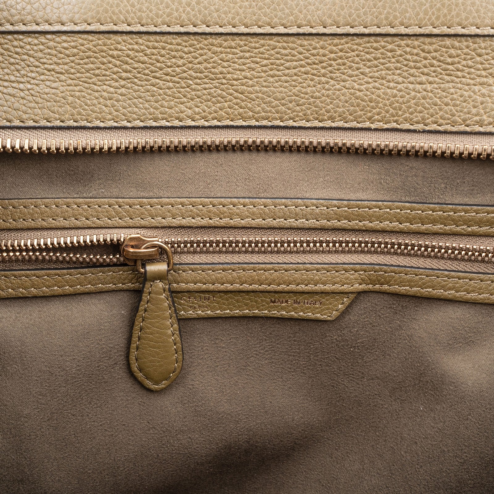 Céline Grained Calfskin Large Luggage Handbag