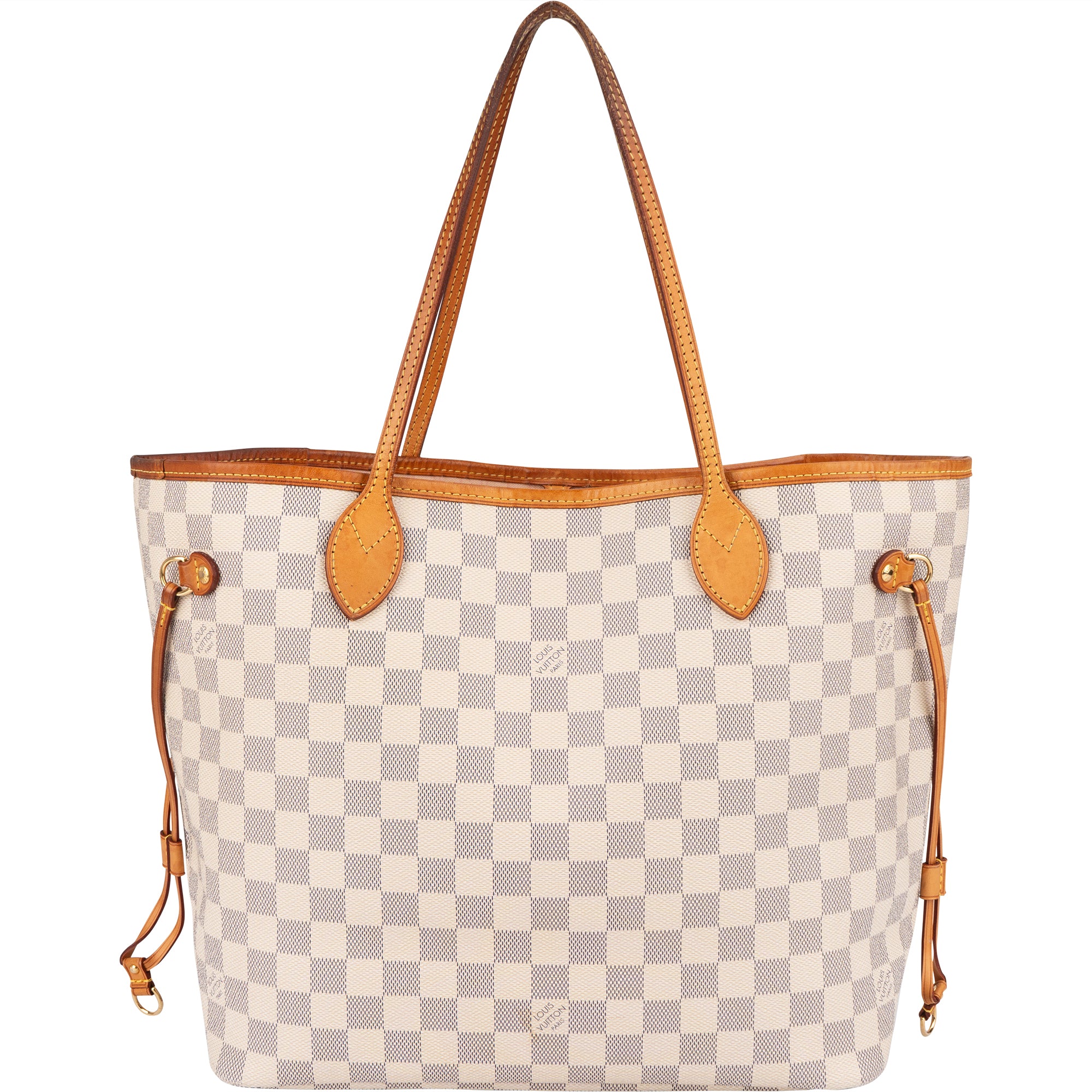 Louis Vuitton Monogram Damier Azur Canvas Neverfull MM Shoulder Bag