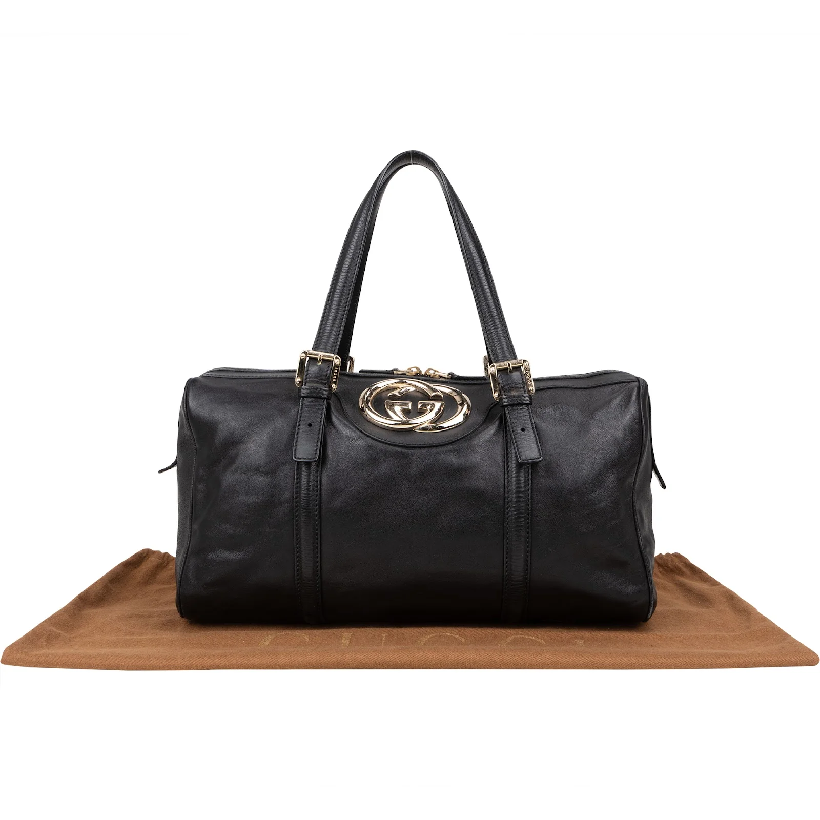 Gucci Leather Britt Boston Bag