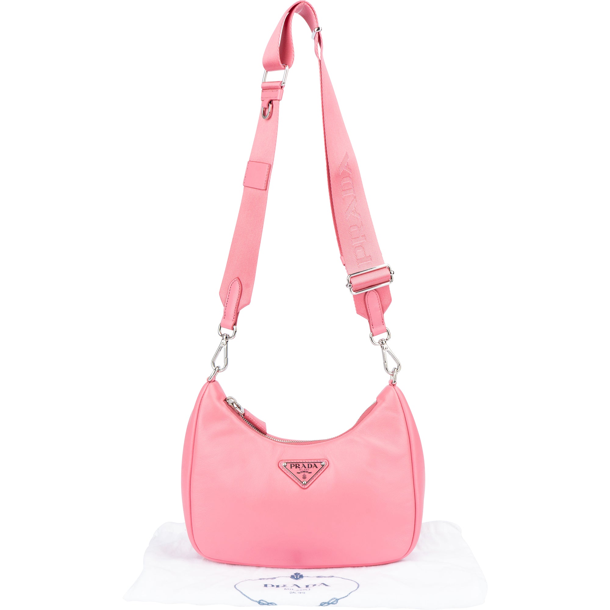 Prada Soft Leather Triangle RE-Edition Crossbody Bag