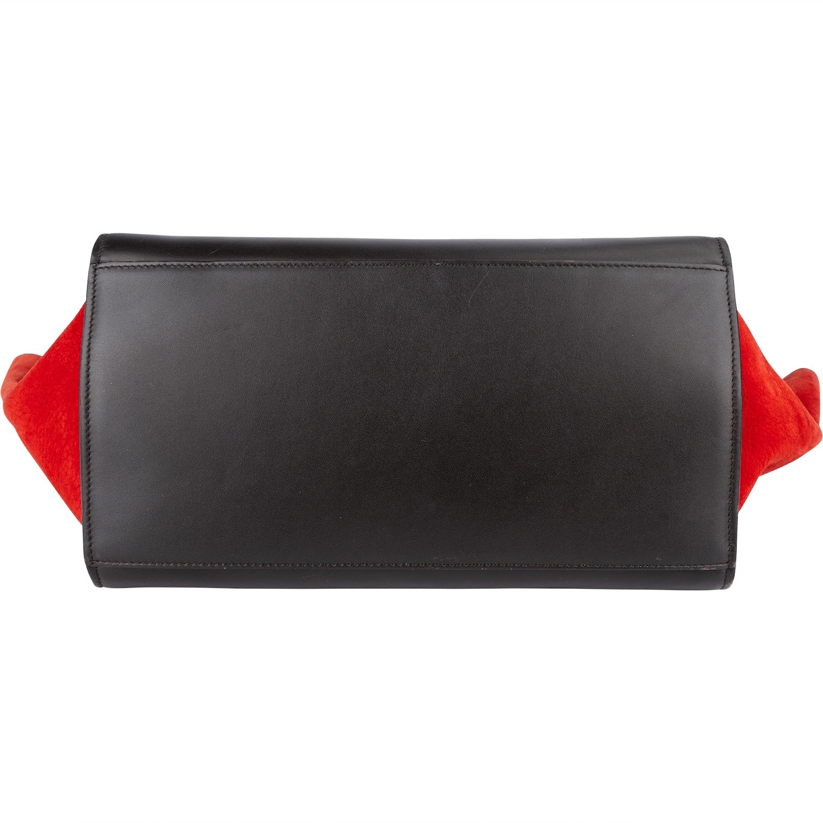 Céline Suede Leather Trapeze Handbag Tricolor