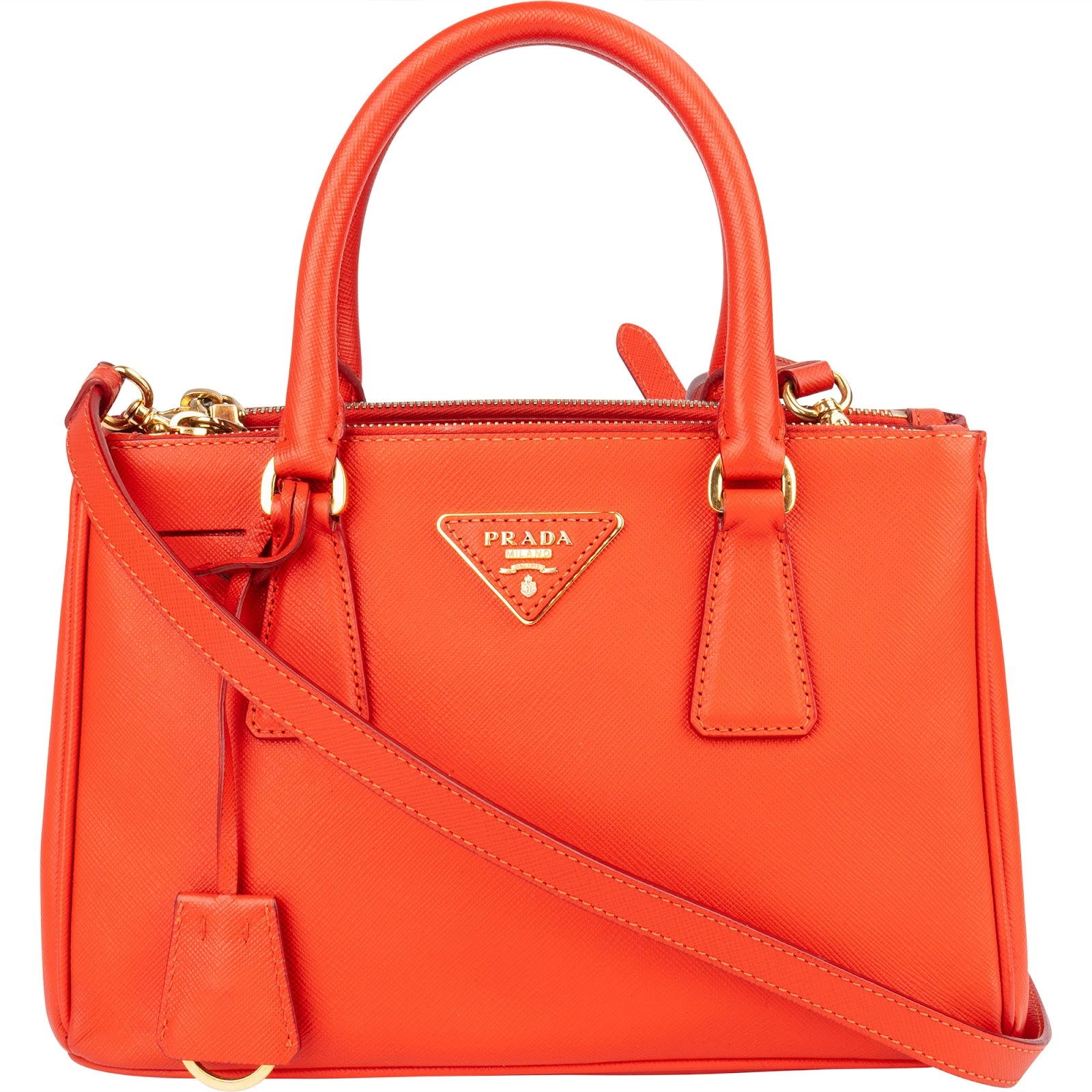 Prada Saffiano Leather Small Galleria Handbag
