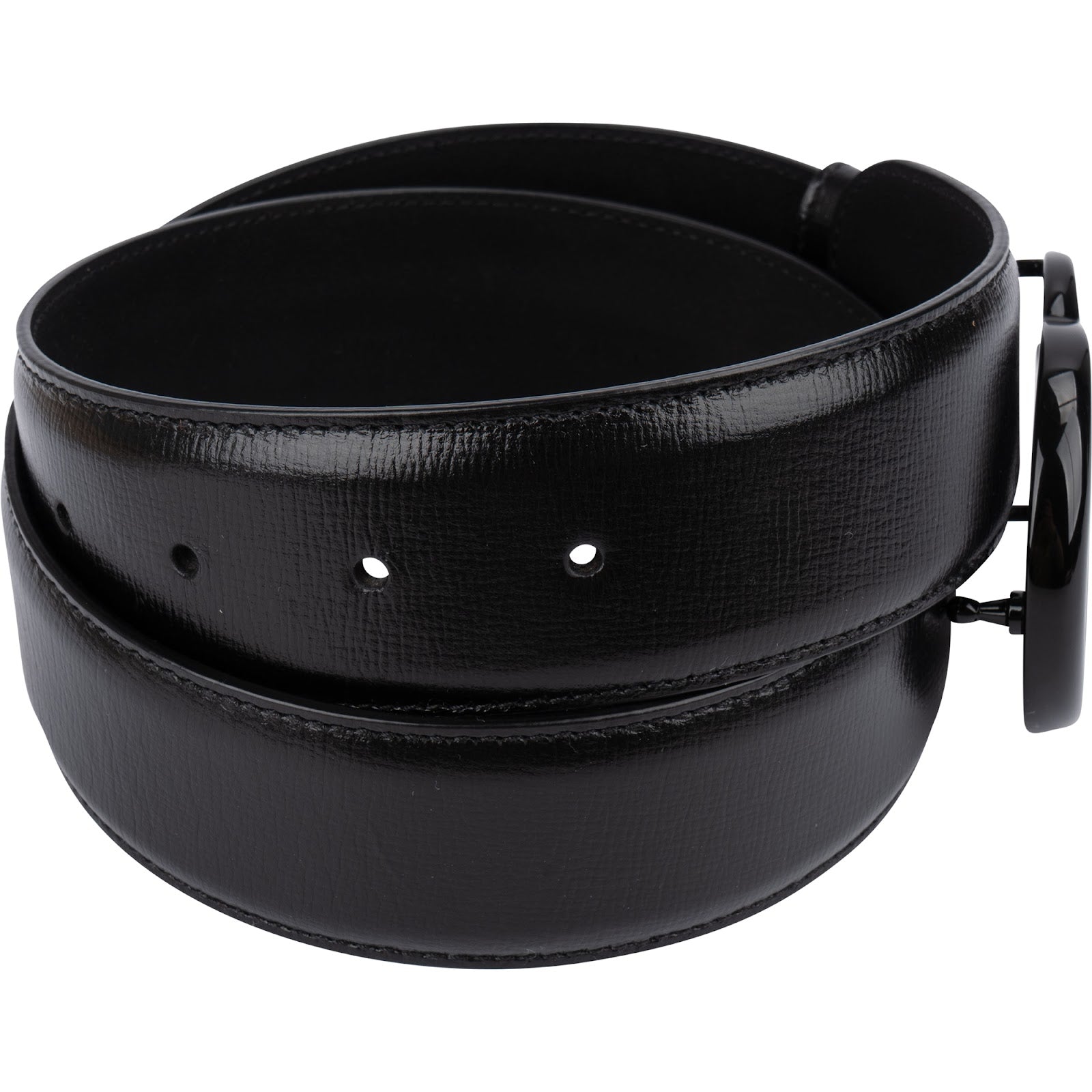 Gucci Black Leather GG Marmont Belt (75 / 30)