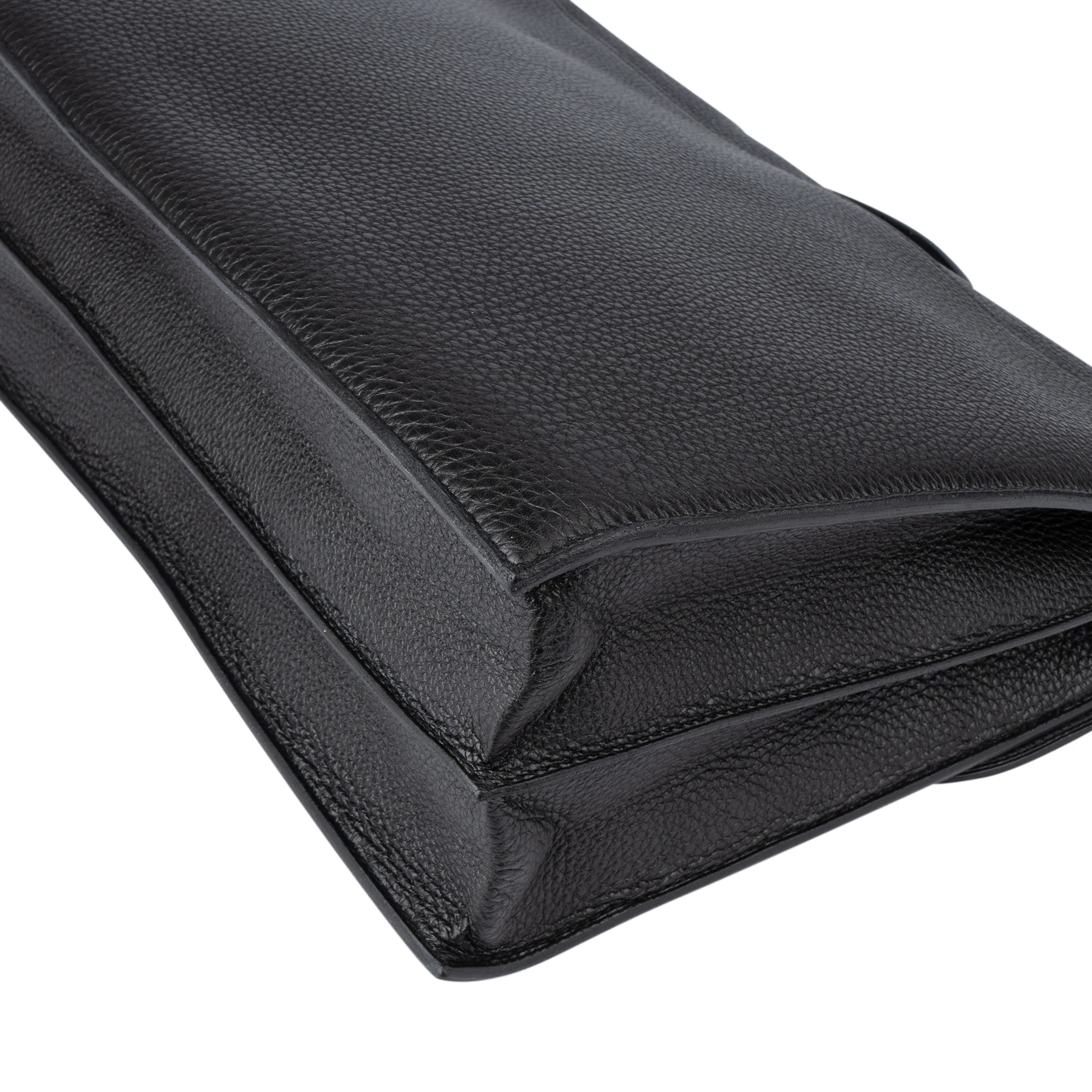 Hermès Noir Leather Sac á Dépéches Business Tasche