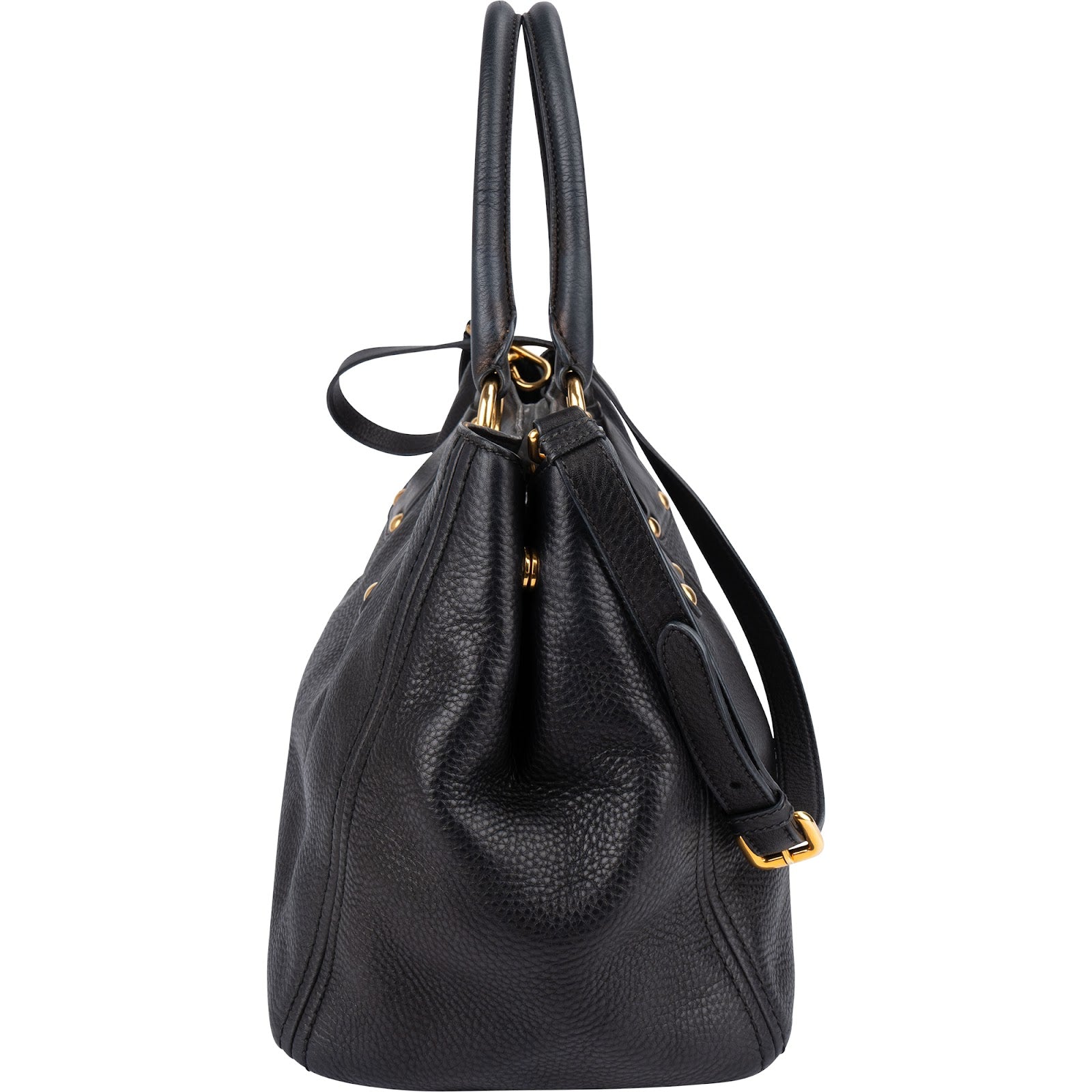 Prada – Vitello Daino Large Tote Shoulder Bag
