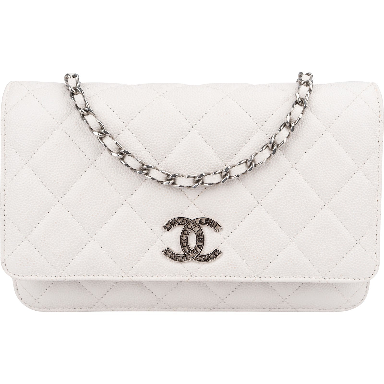 Chanel – Filigree Coco-portemonnee met ketting, crossbodytas