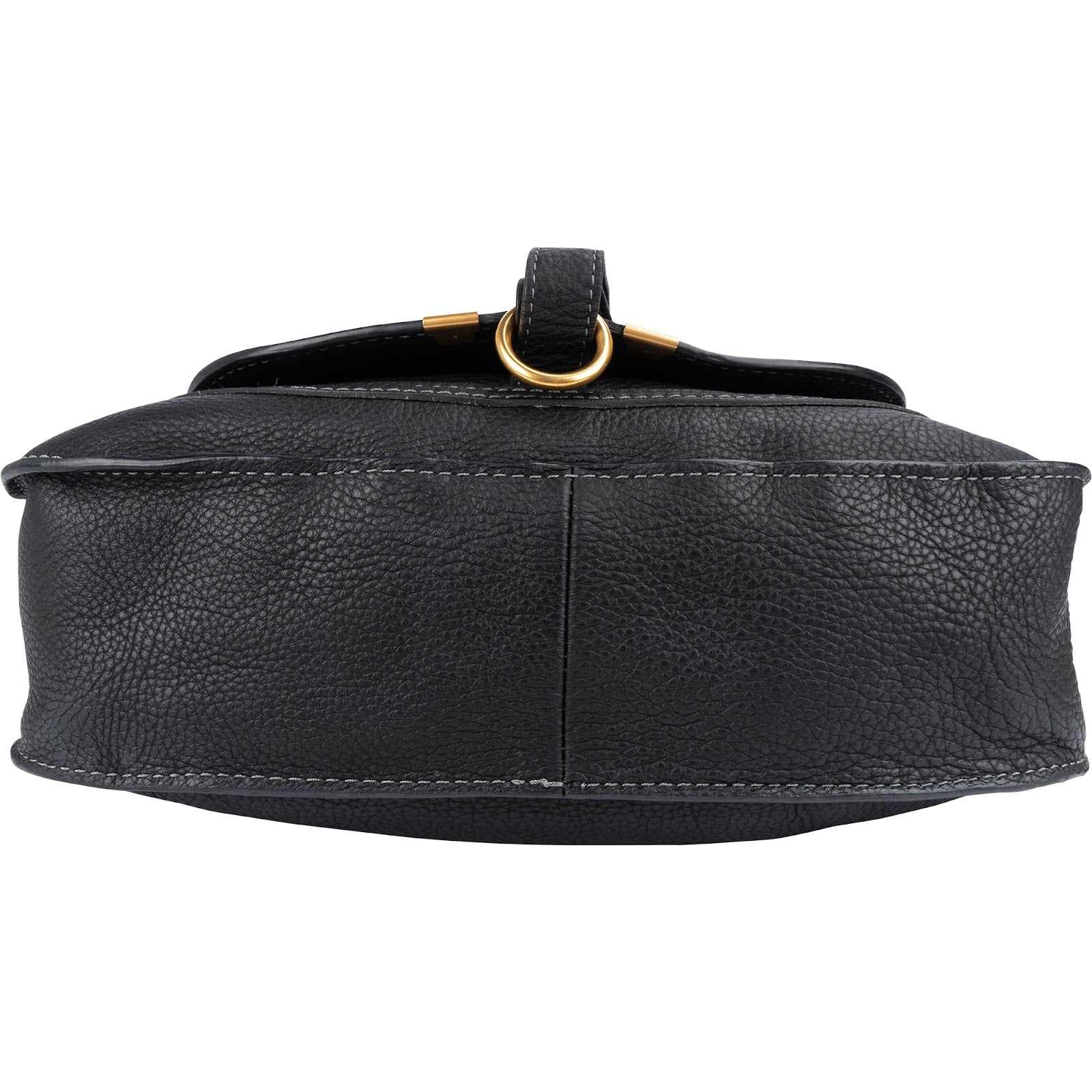 Chloé Black Grained Leather Marcie Handbag