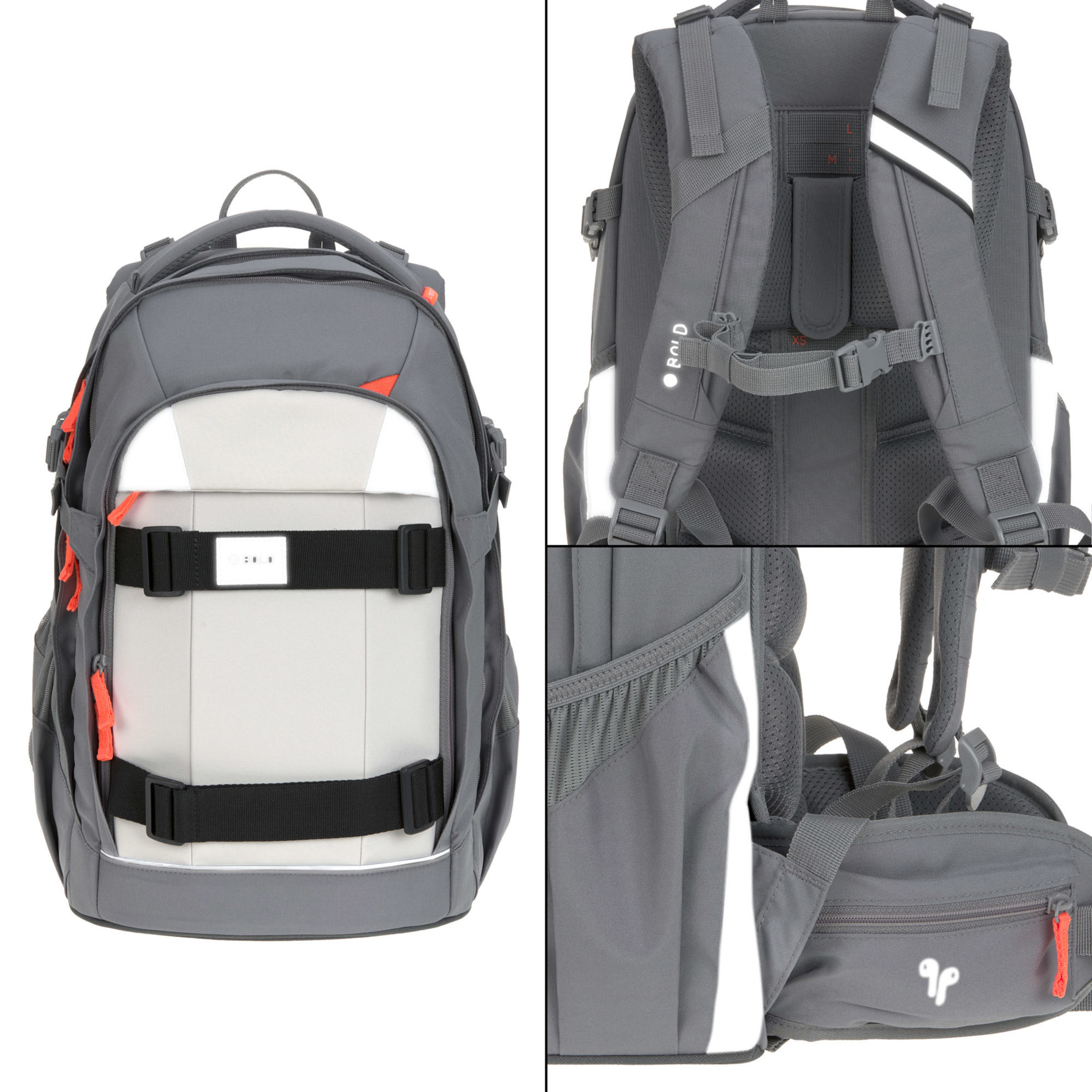 School Backpack Origin Bold - Anthracite/Grey