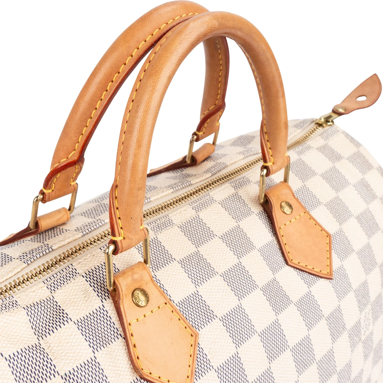 Louis Vuitton Monogram Damier Azur Canvas Speedy 35 Boston Bag
