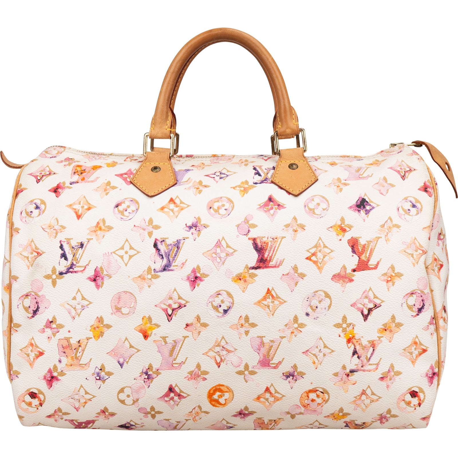 Louis Vuitton Limited Monogram Richard Prince Watercolor Speedy 35 Boston Bag