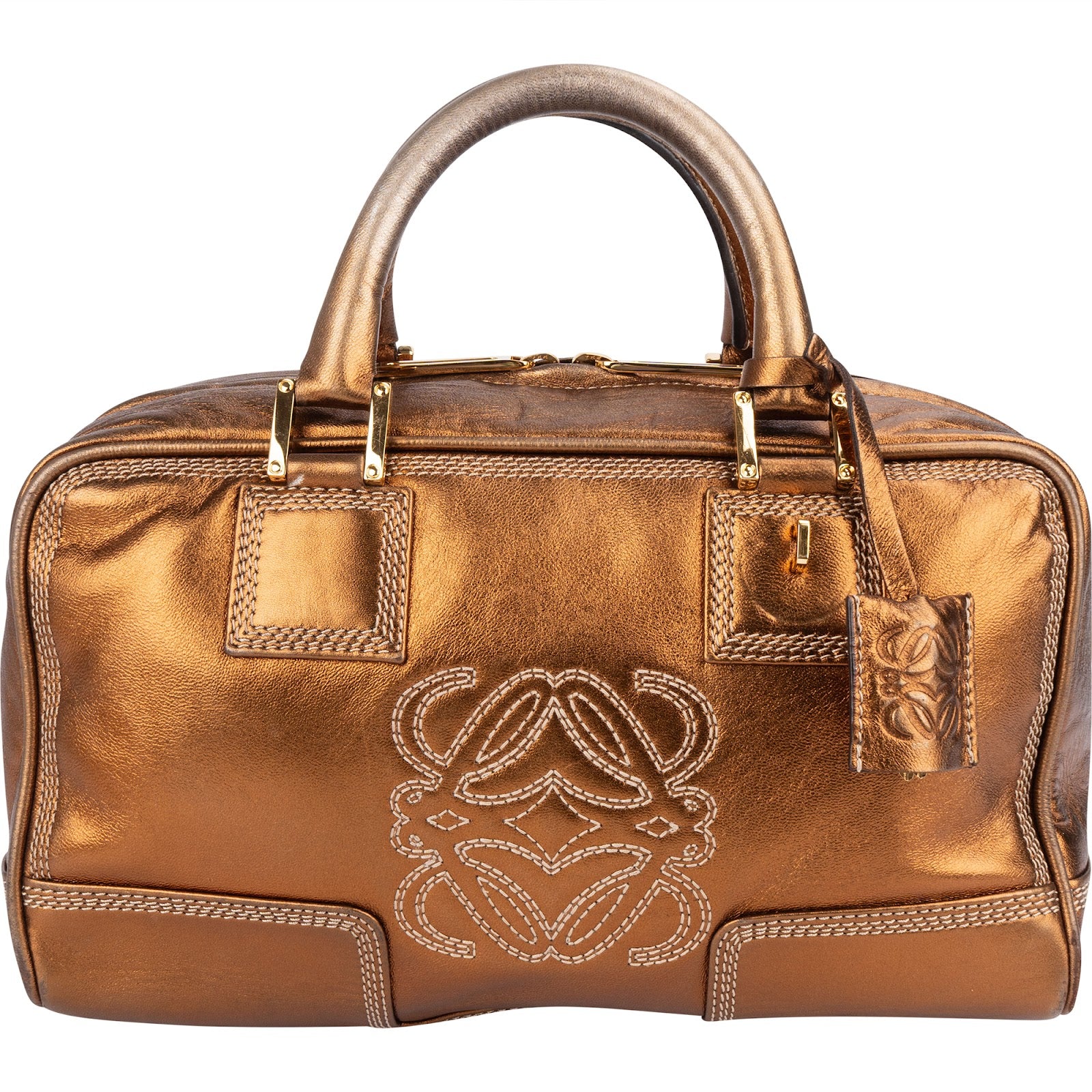 Loewe Metallic Leather Amazona 28 Handbag