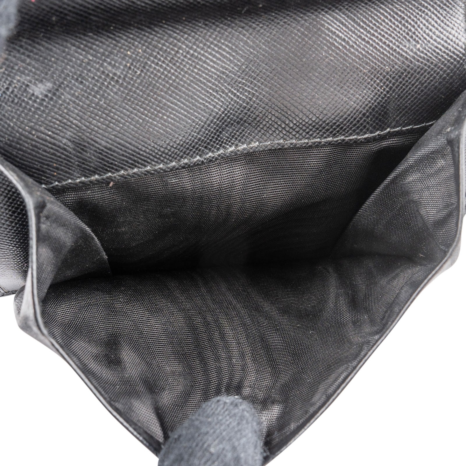 Prada - Saffiano Leather Triangle Trifold Wallet