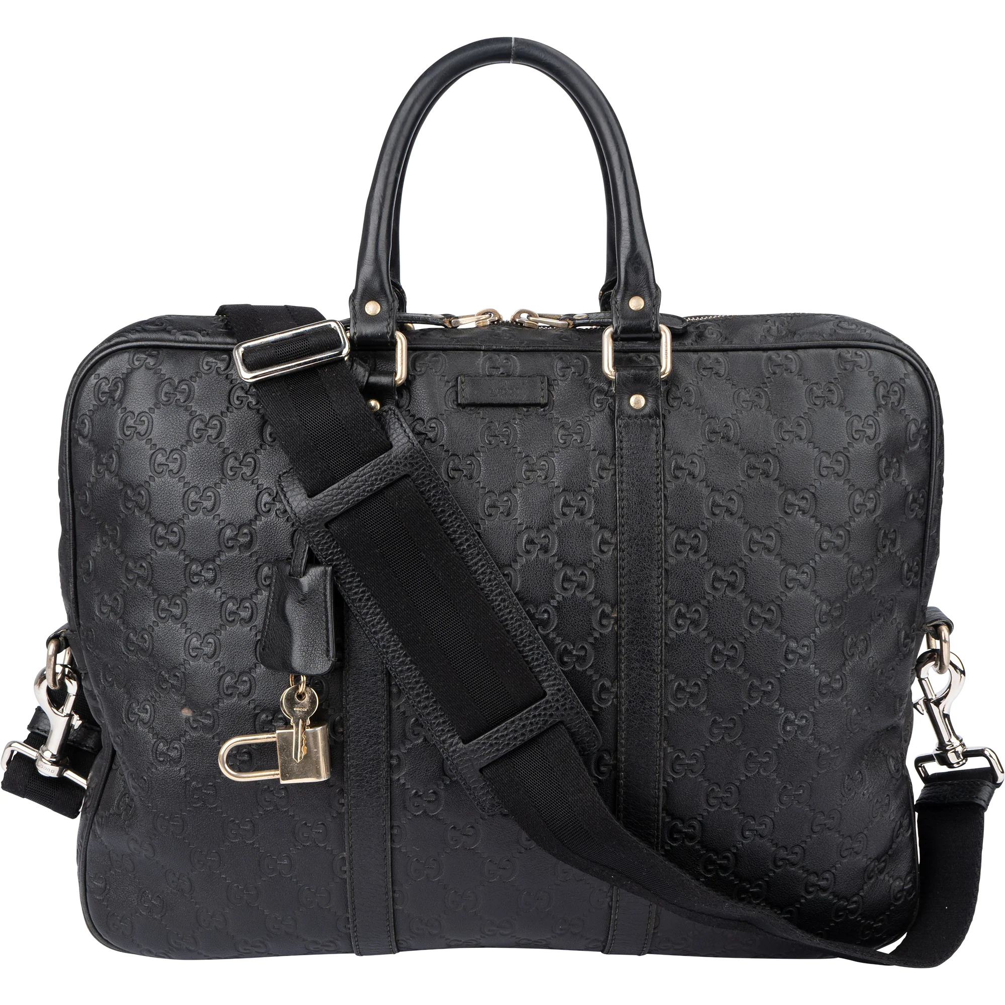 Gucci Leather GG Monogram Business Tasche