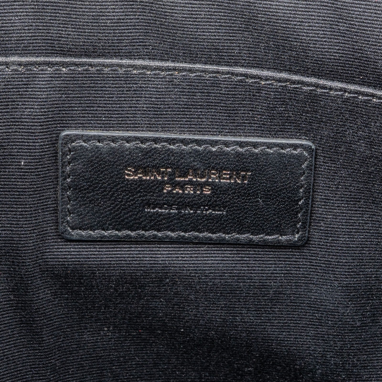 Saint Laurent - Crocodile Embossed Leather Clutch