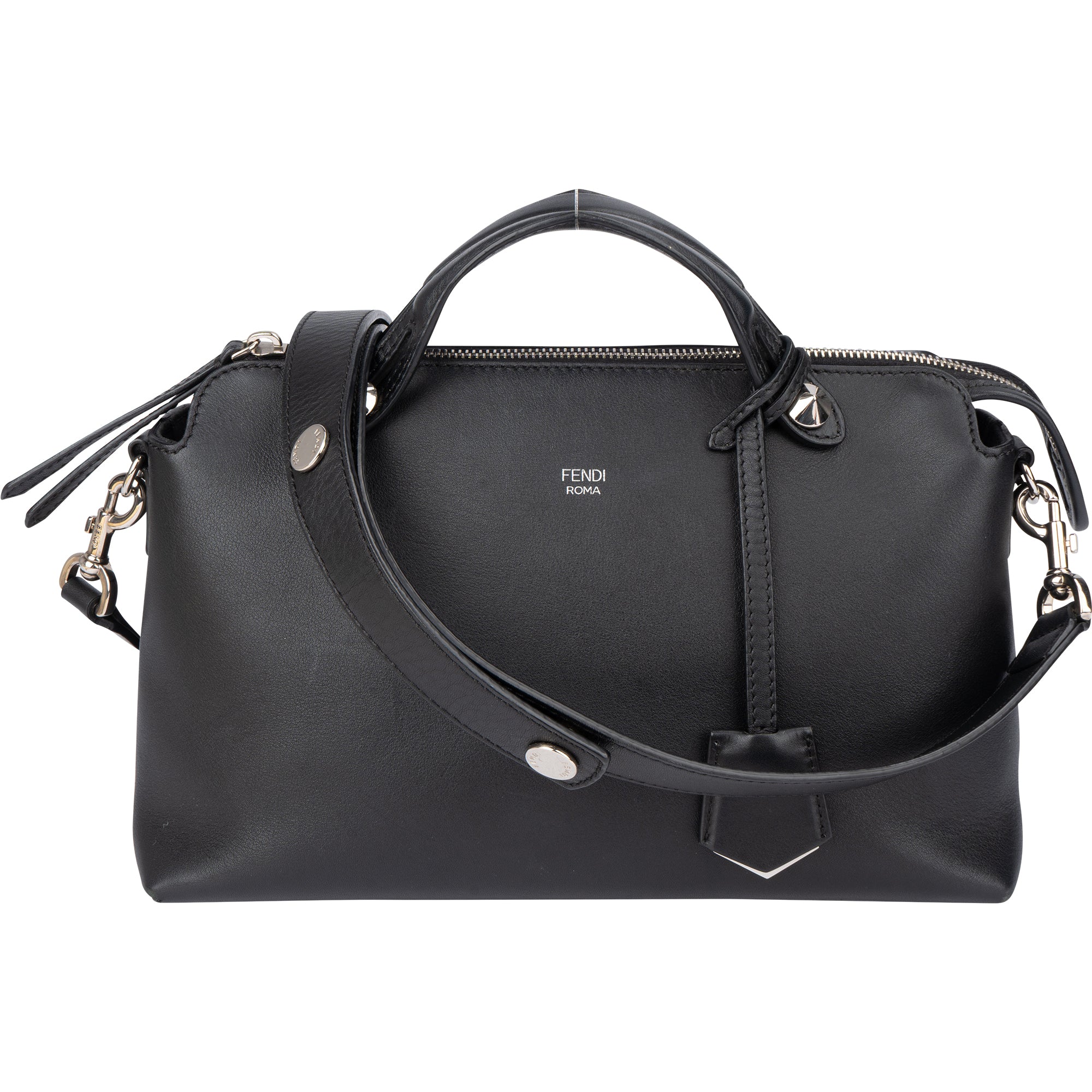 Fendi Black Leather By The Way Handbag