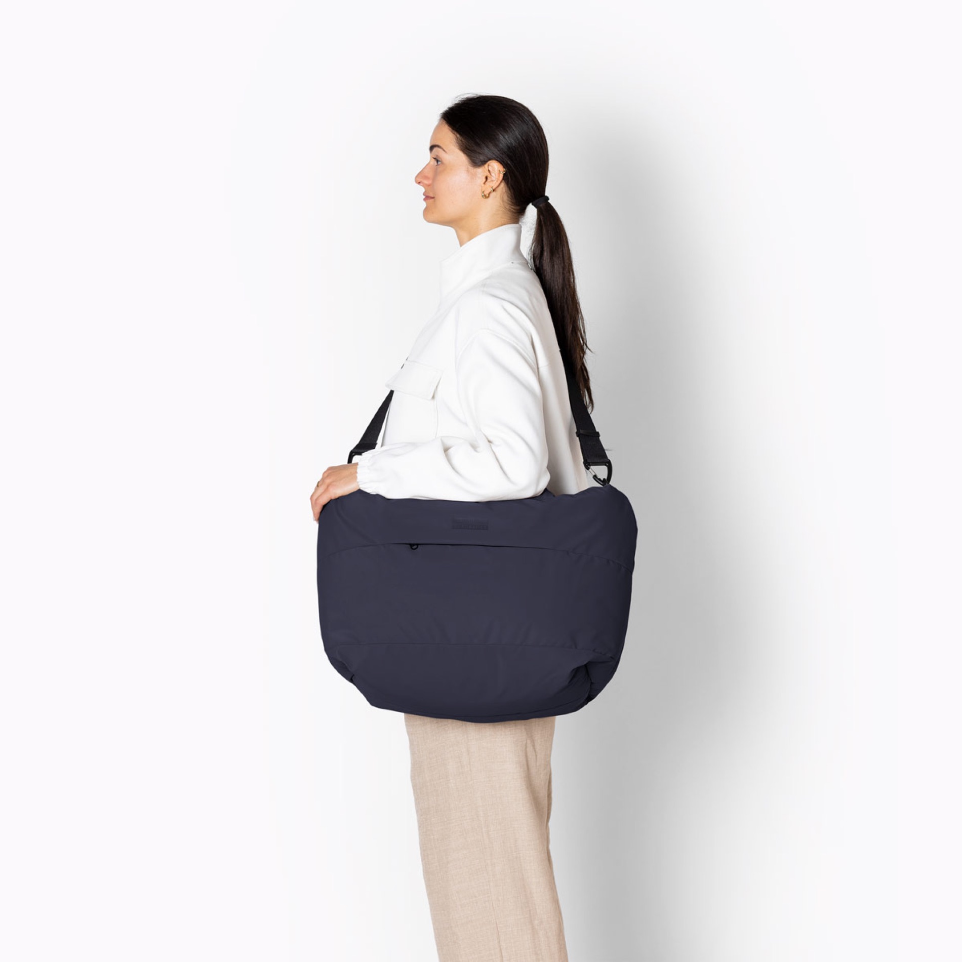 Olivia Puffy Bag Moss - Dark Navy