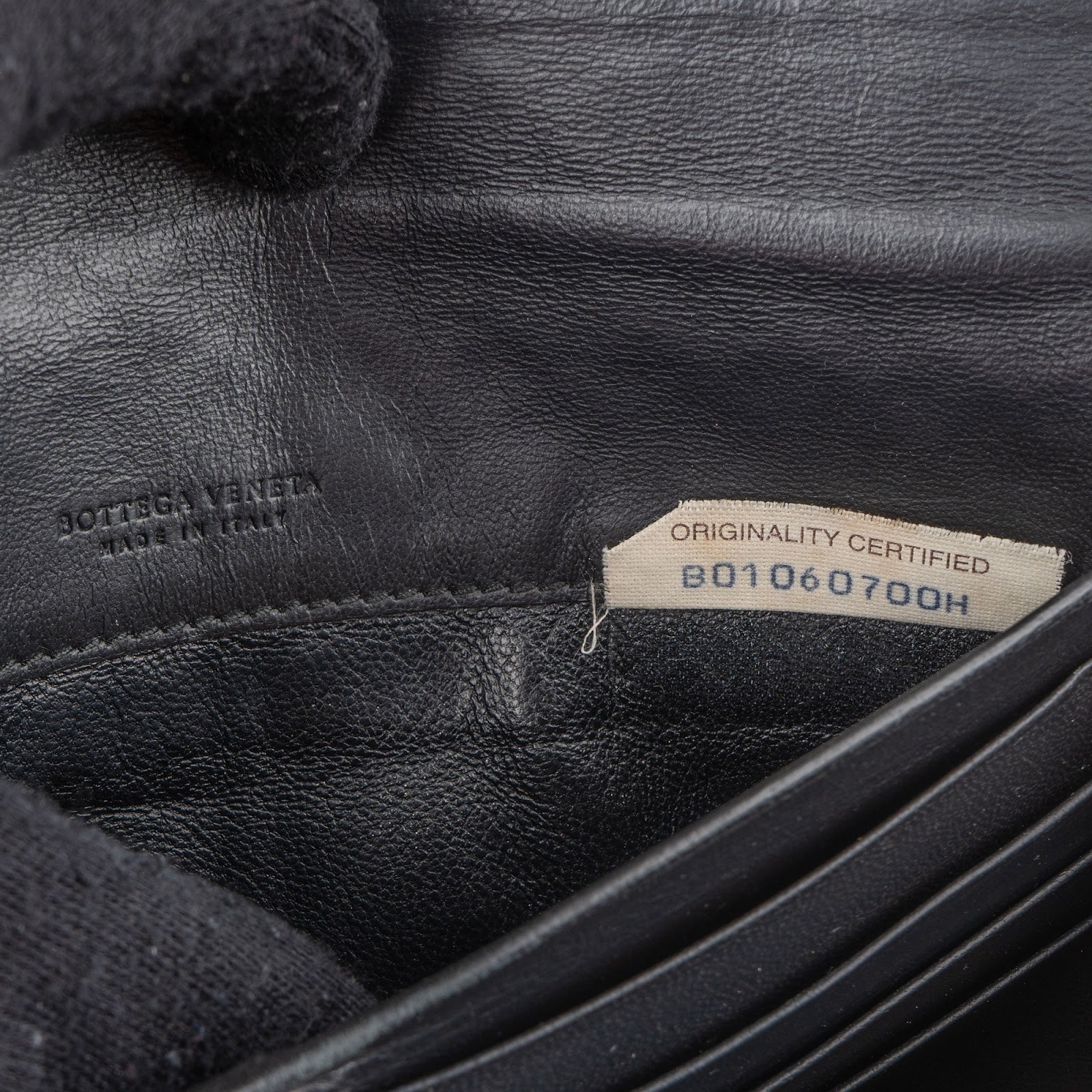 Bottega Veneta Black Intrecciato Leather Continental Wallet